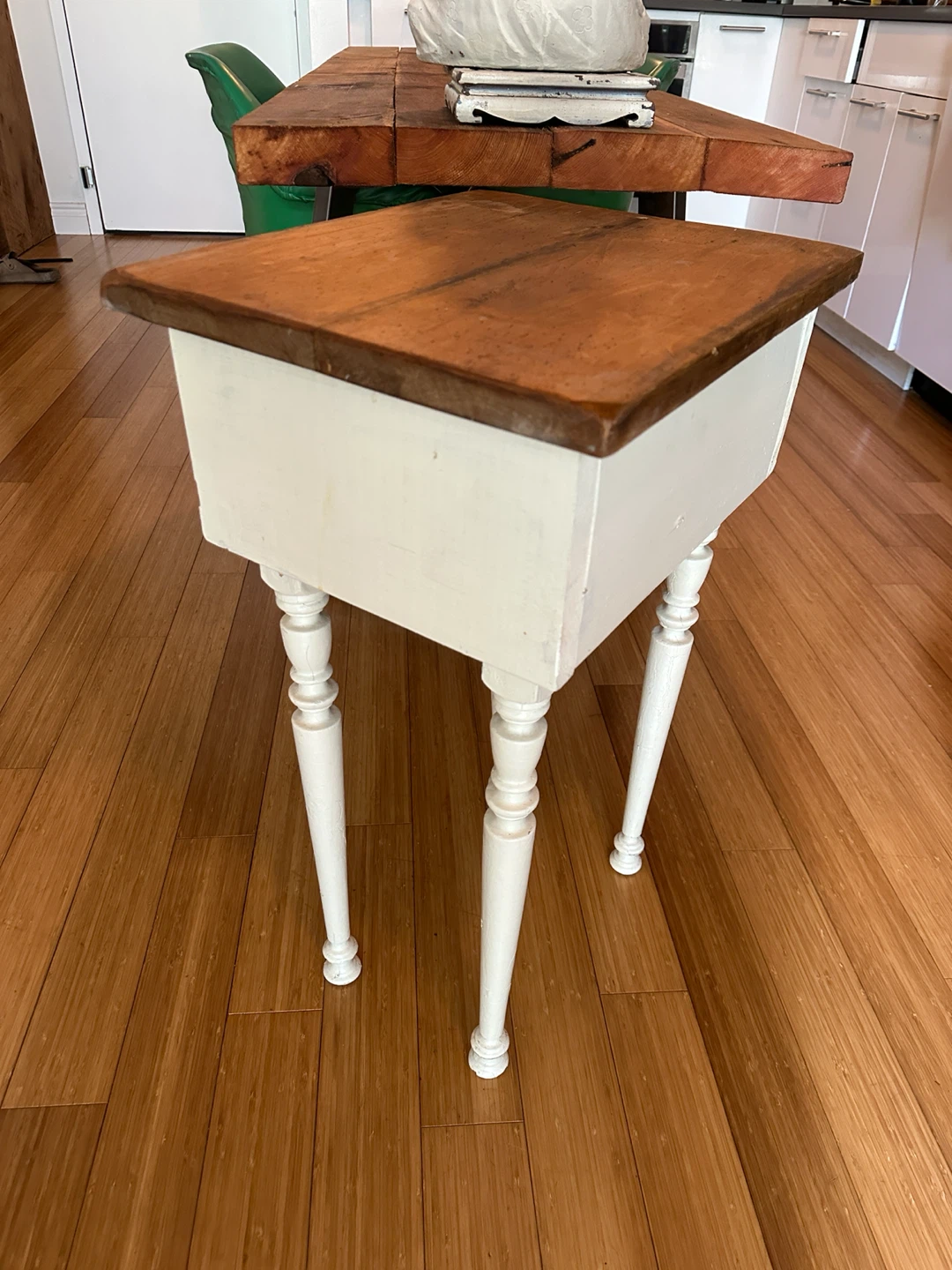MINI RUSTIC VINTAGE PINE WOOD ACCENT SIDE CONSOLE TABLE - photo 4