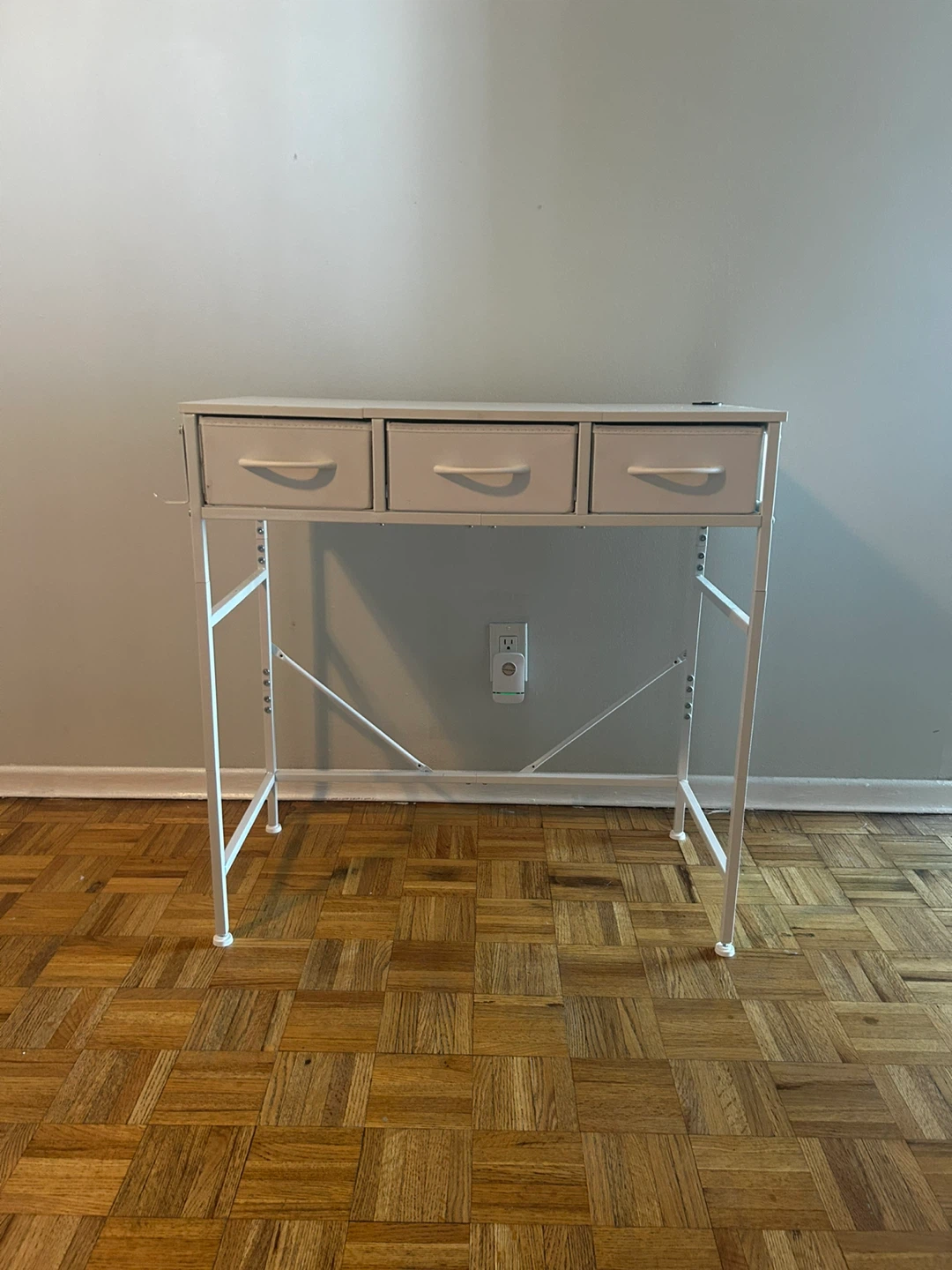 White Desk with 3 Drawers
