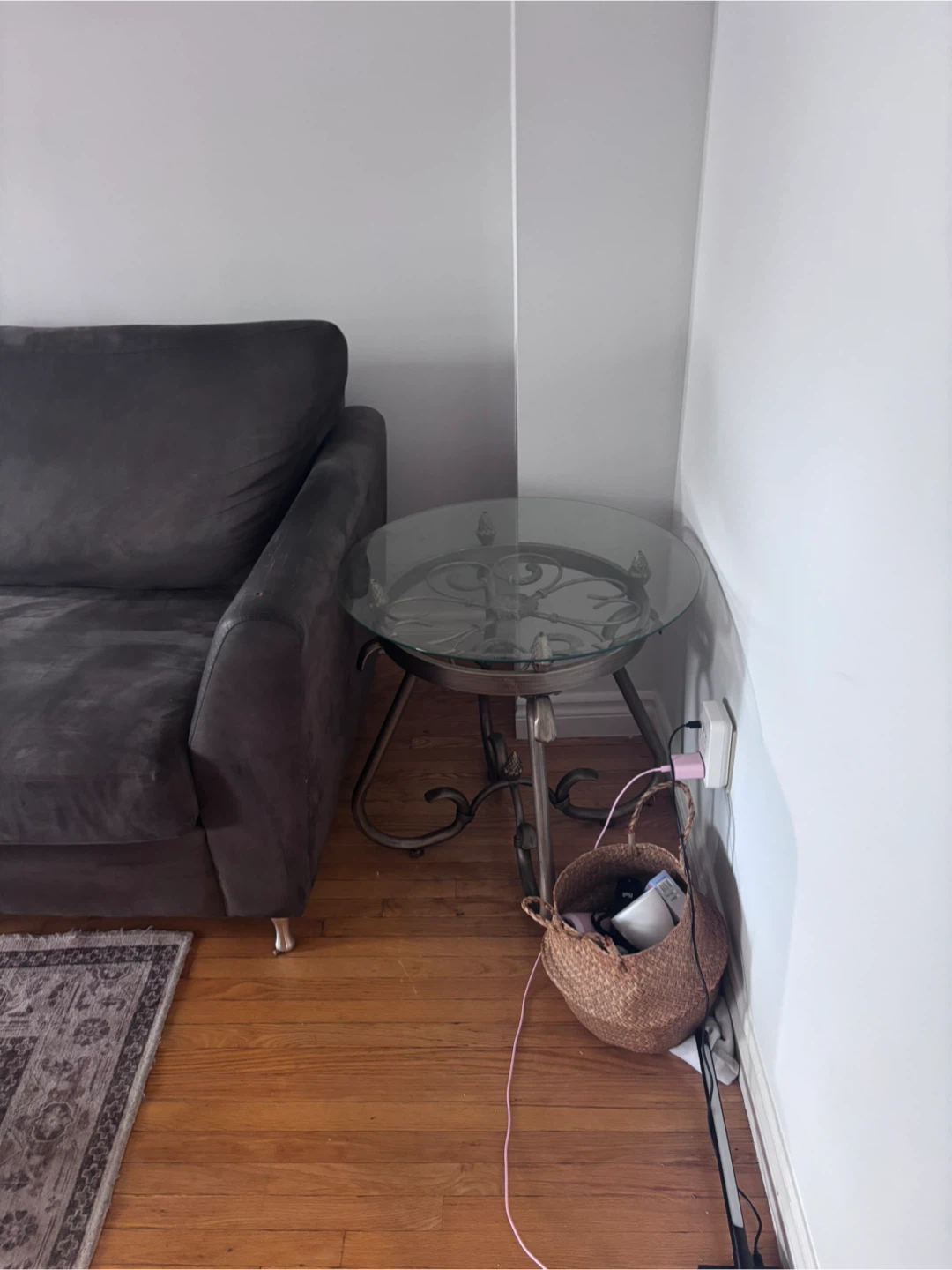 Brown Faux-Suede Sofa and Armchairs with Ottoman - photo 4