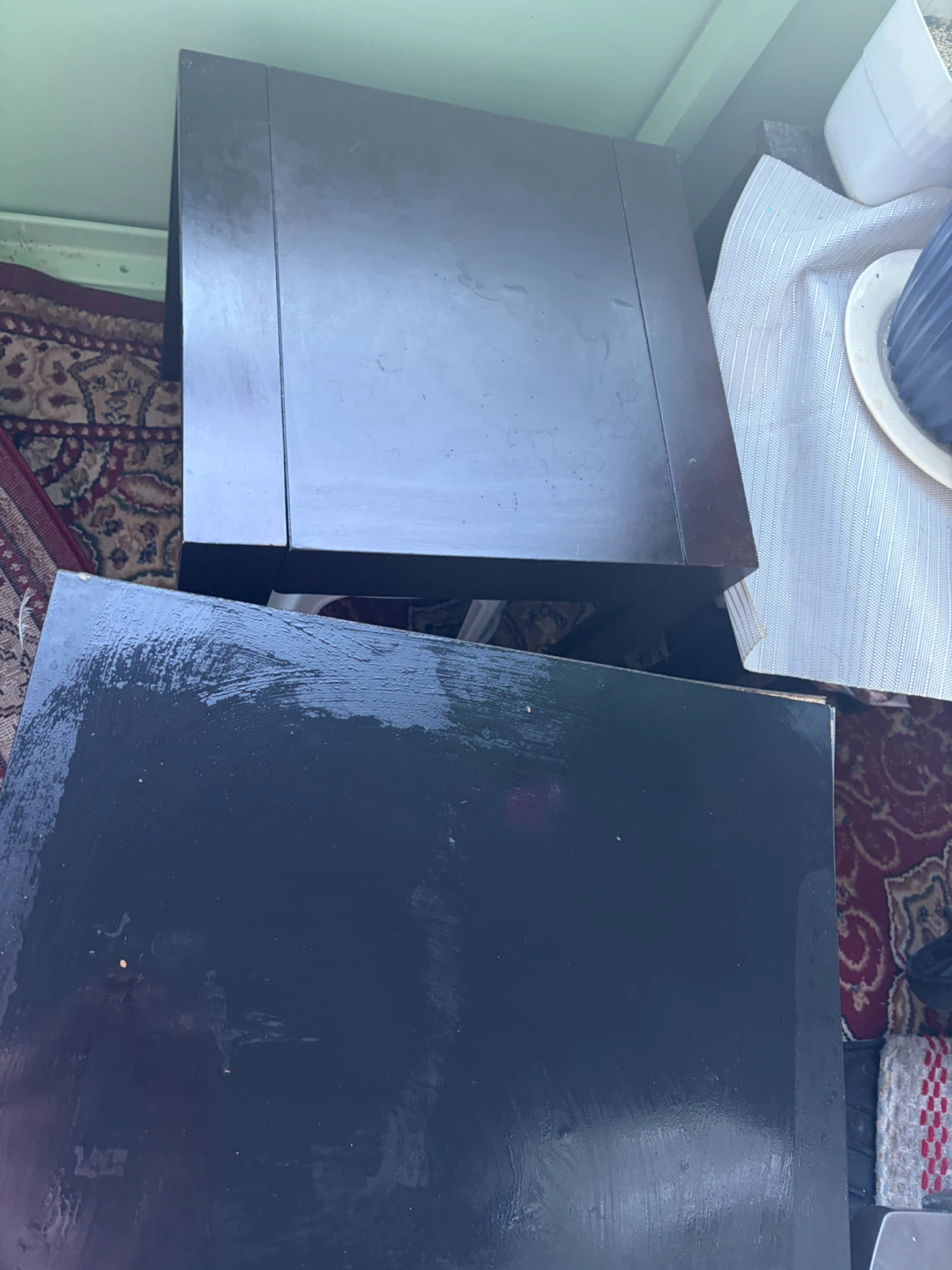 Set of Two Black Side Tables - photo 2