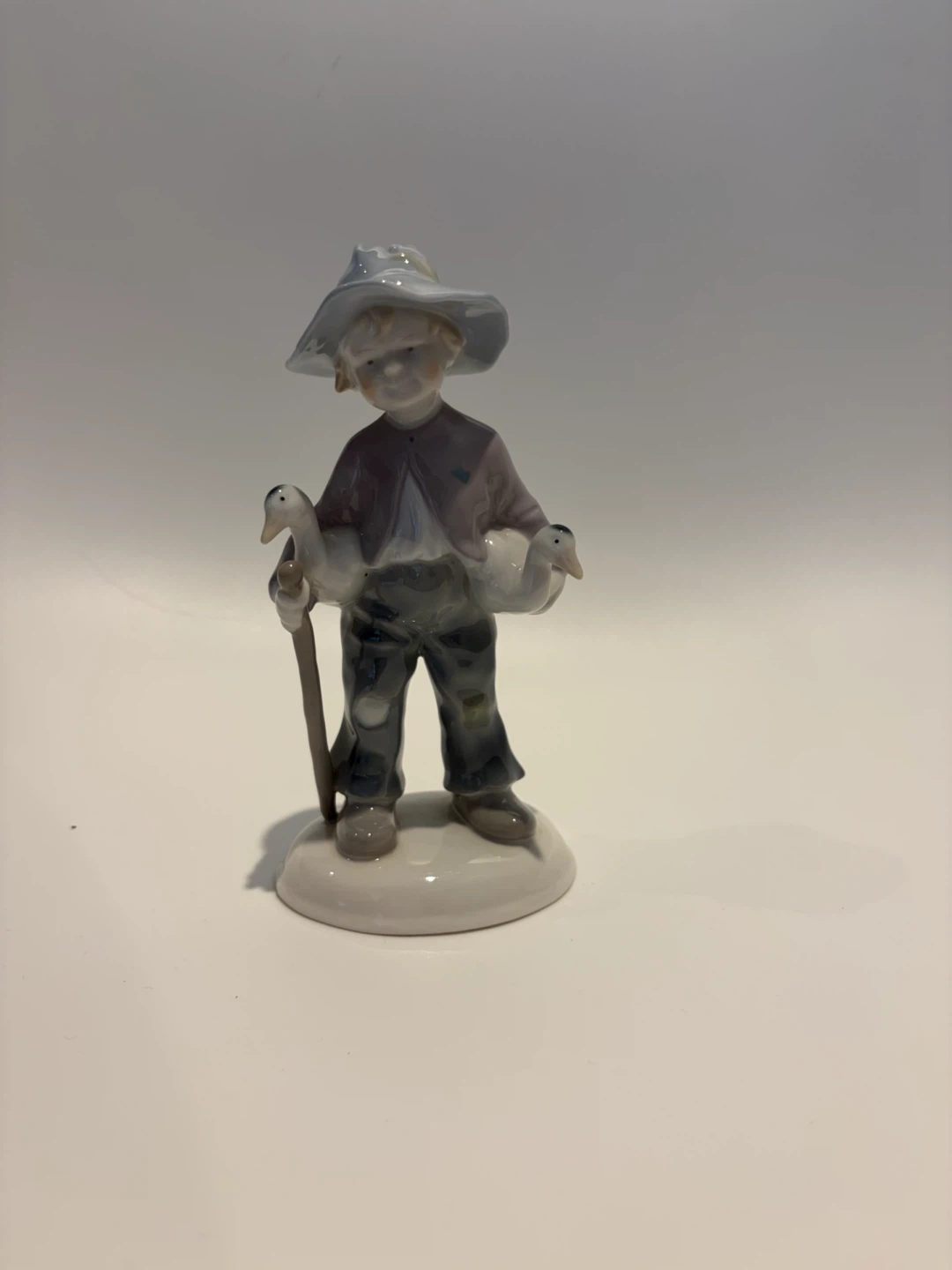 Porcelain Figurine of Boy with Ducks - photo 2