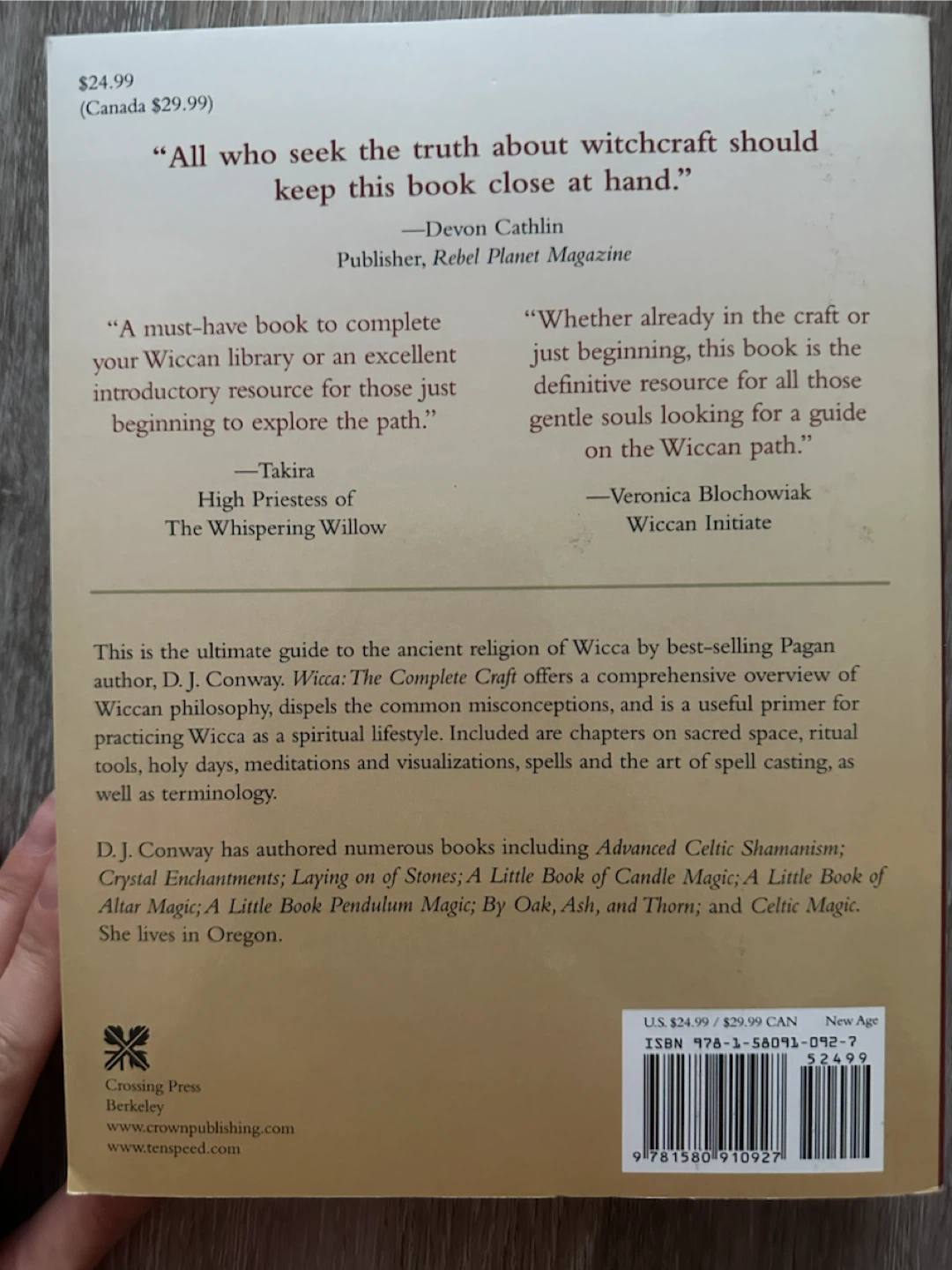 Wicca: The Complete Craft by D. J. Conway Book - photo 2