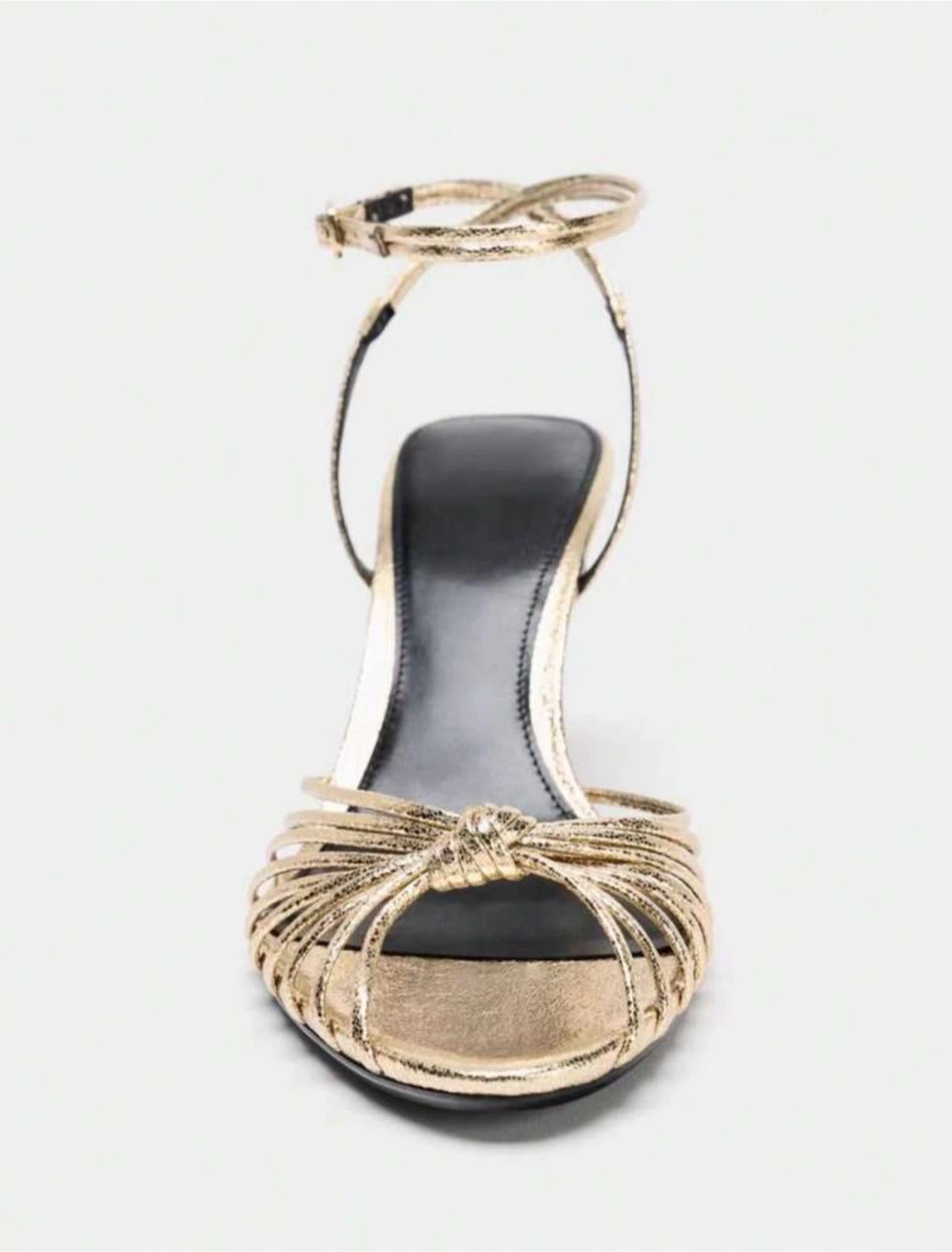 Gold Strappy High Heel Sandals - photo 2