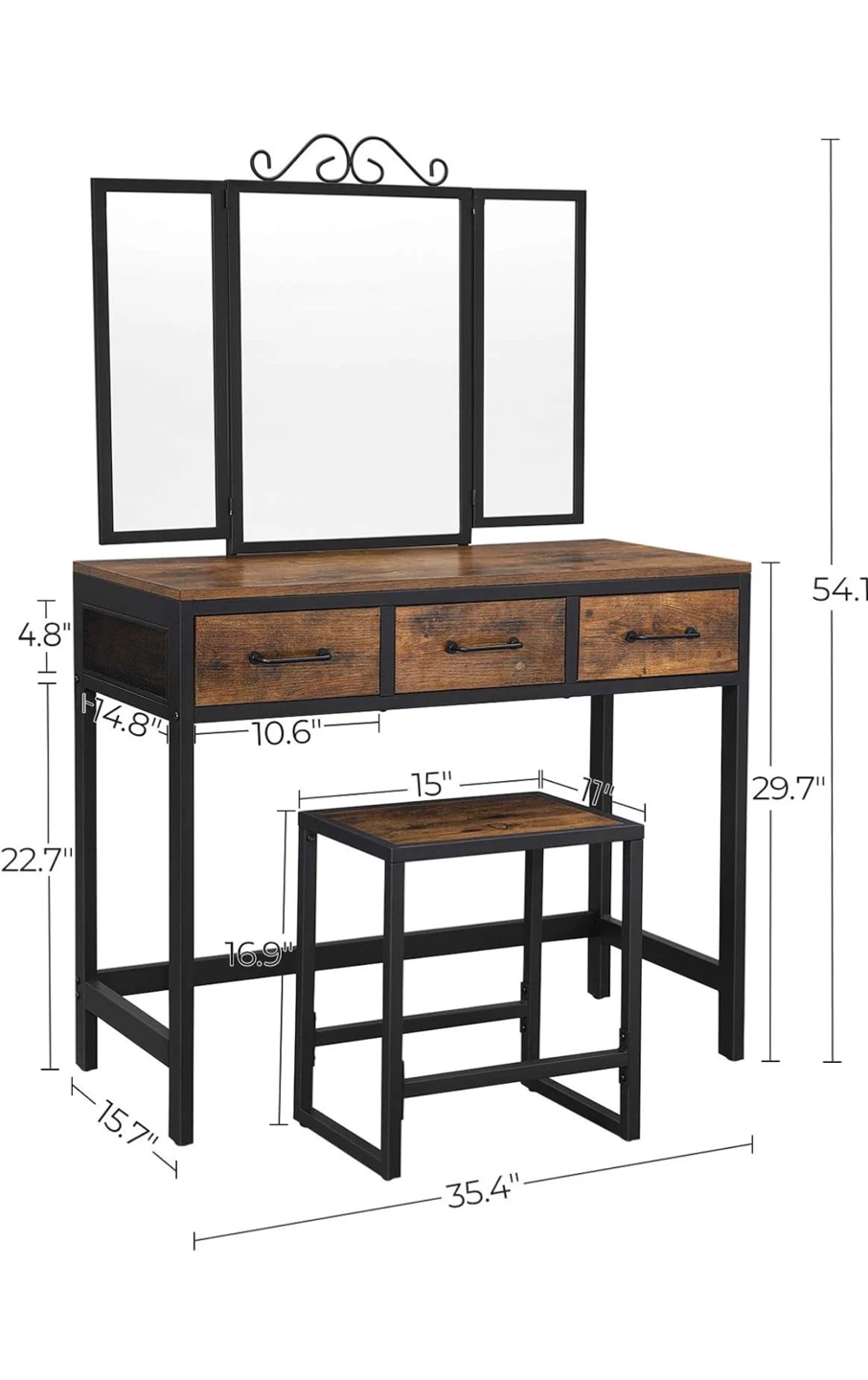 Vanity Table/ dressing table with Mirror - photo 2