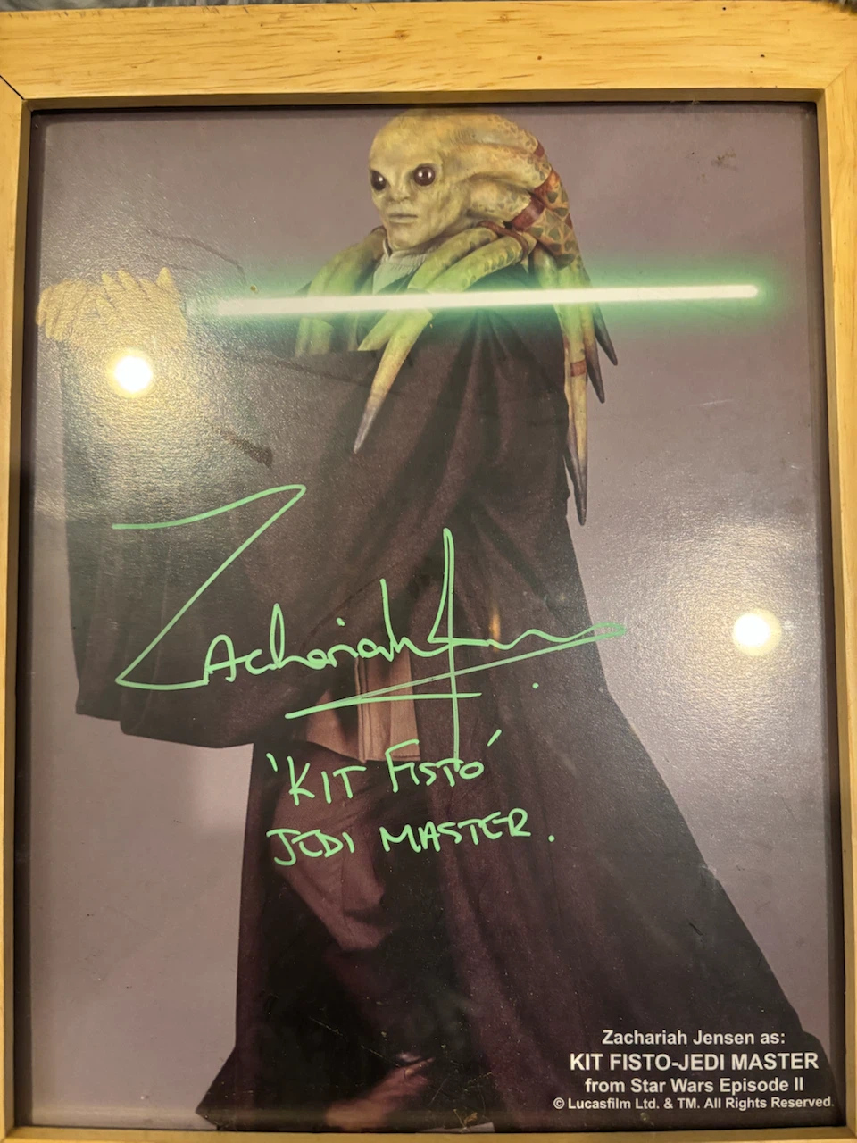 Star Wars Zachariah Jensen Signed Kit Fisto Print - photo 2