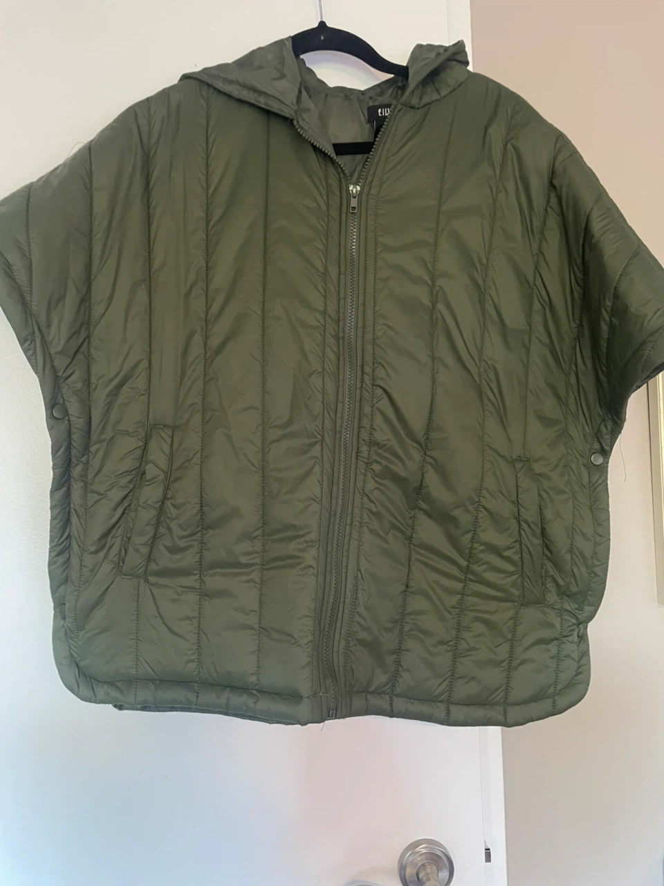 Elissa Quilted Poncho Jacket Green G/TG