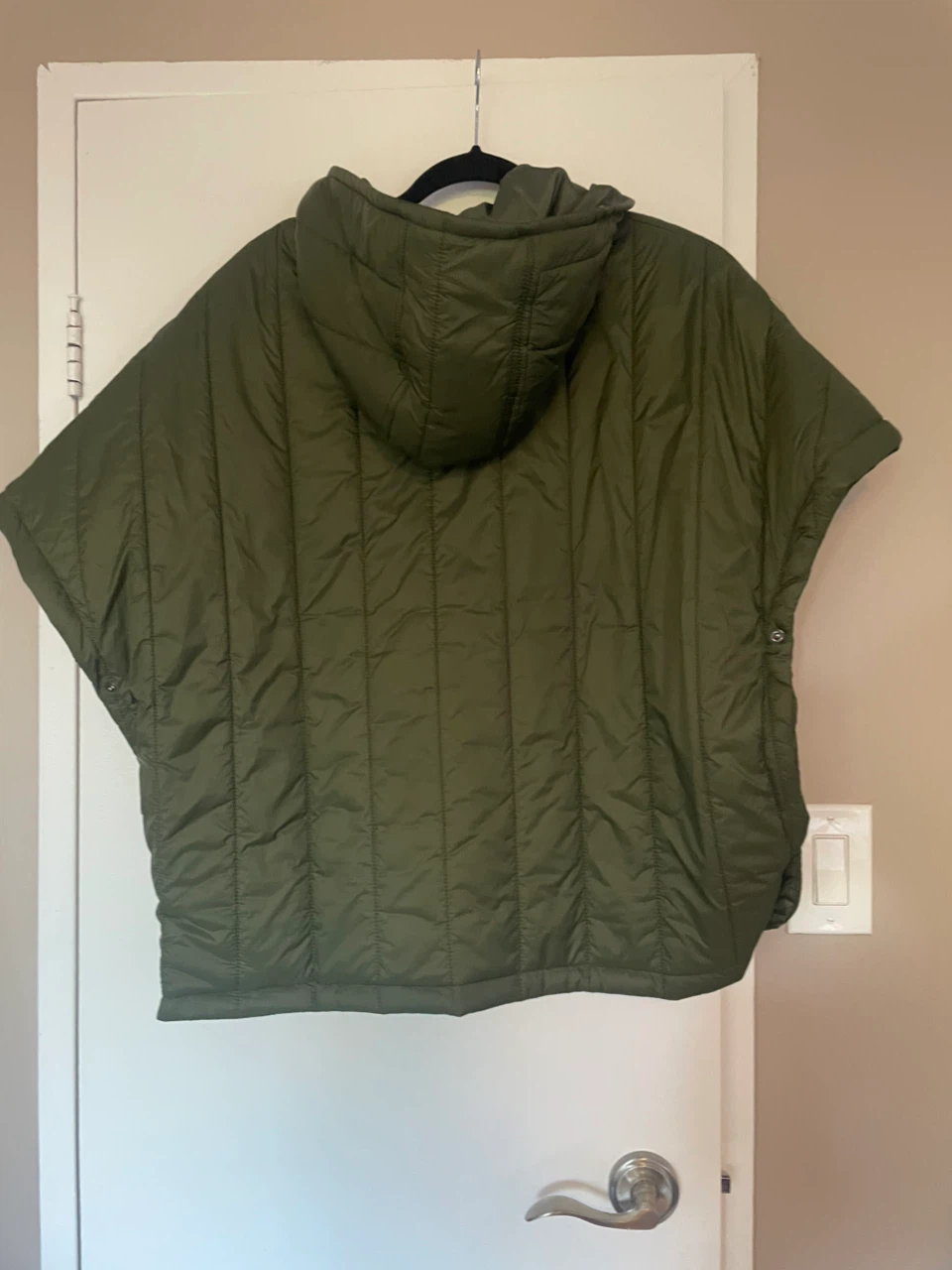 Elissa Quilted Poncho Jacket Green G/TG - photo 4