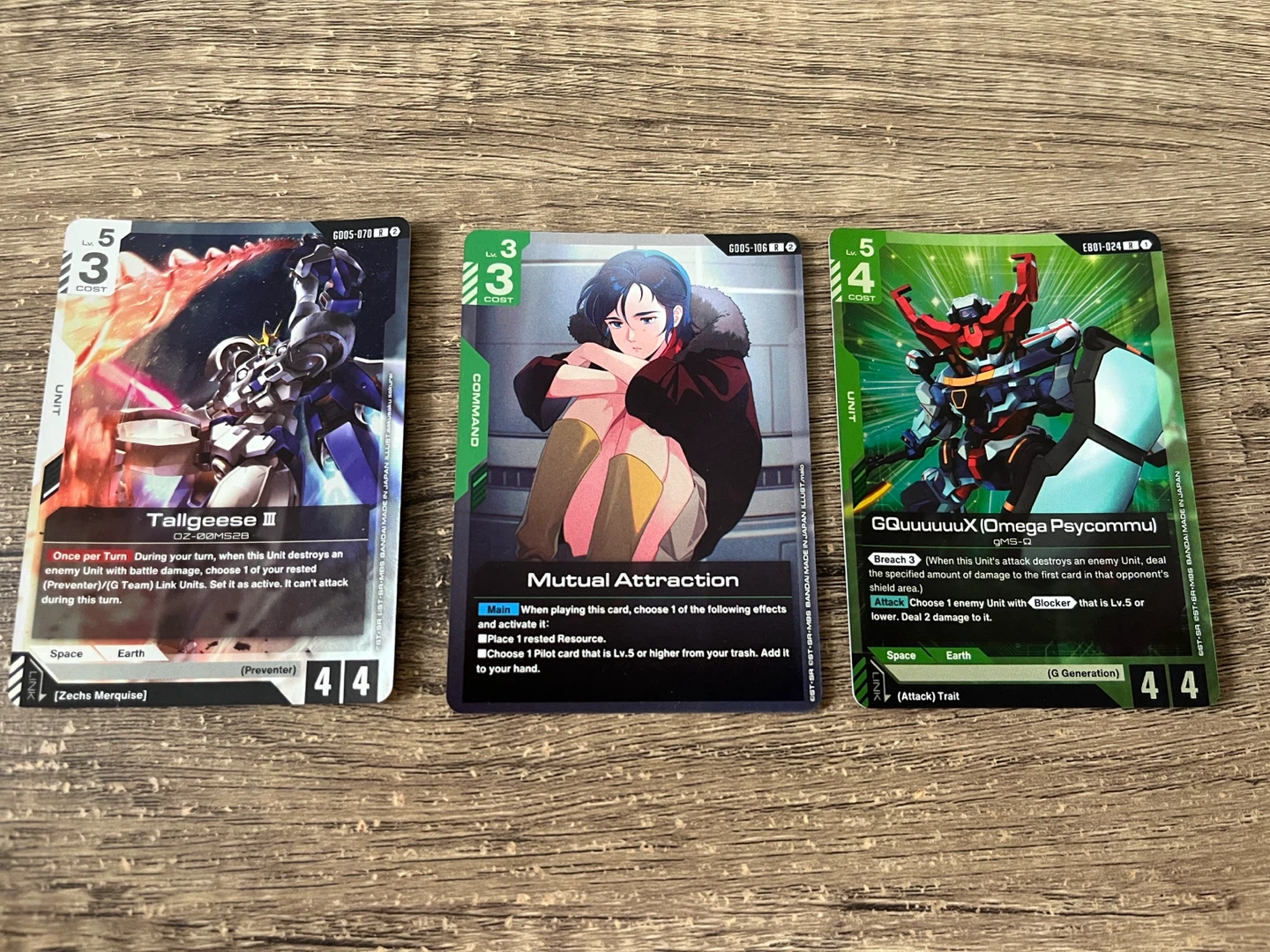 Gundam Holo Rare Cards
