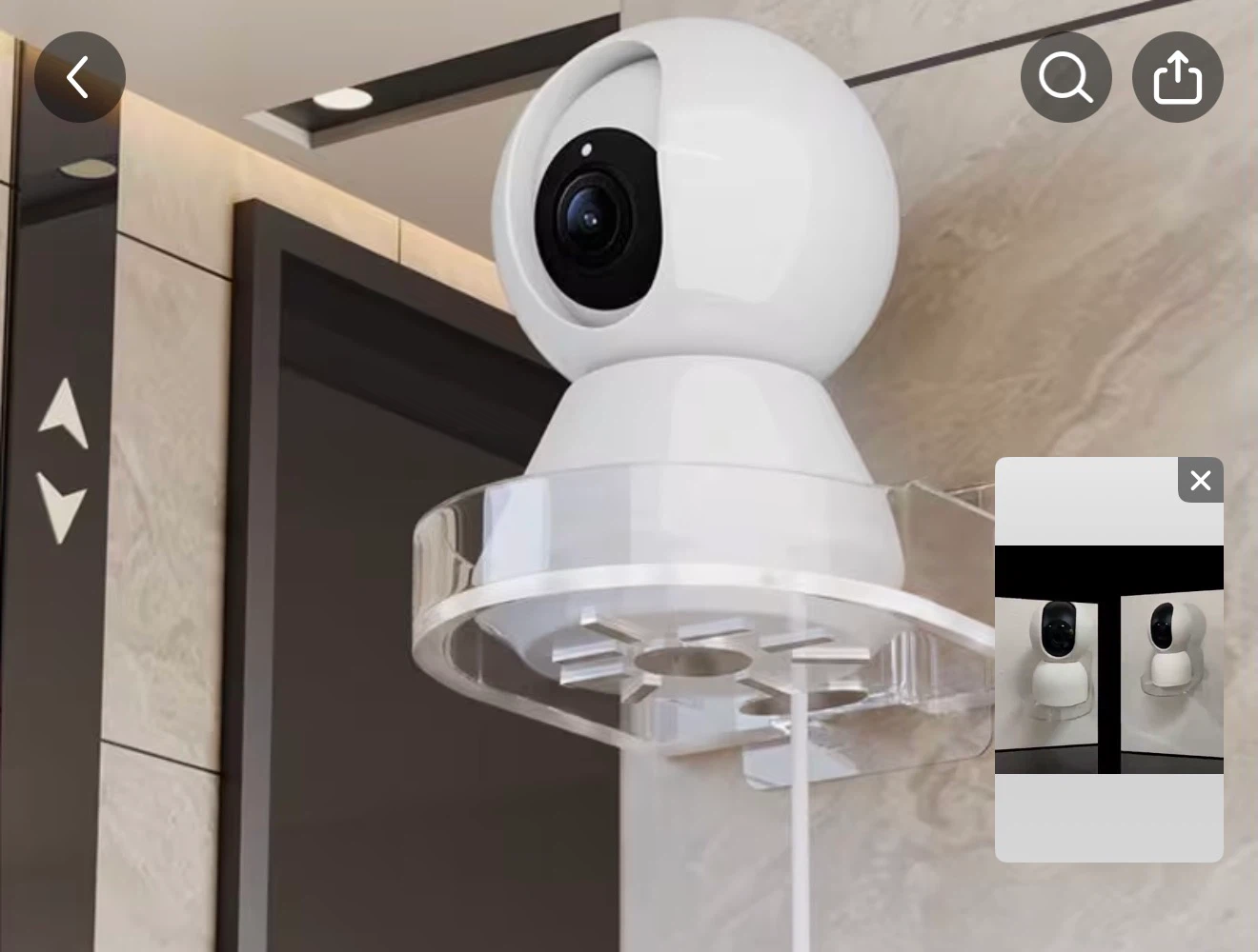 Clear Wall-Mount Camera Shelf