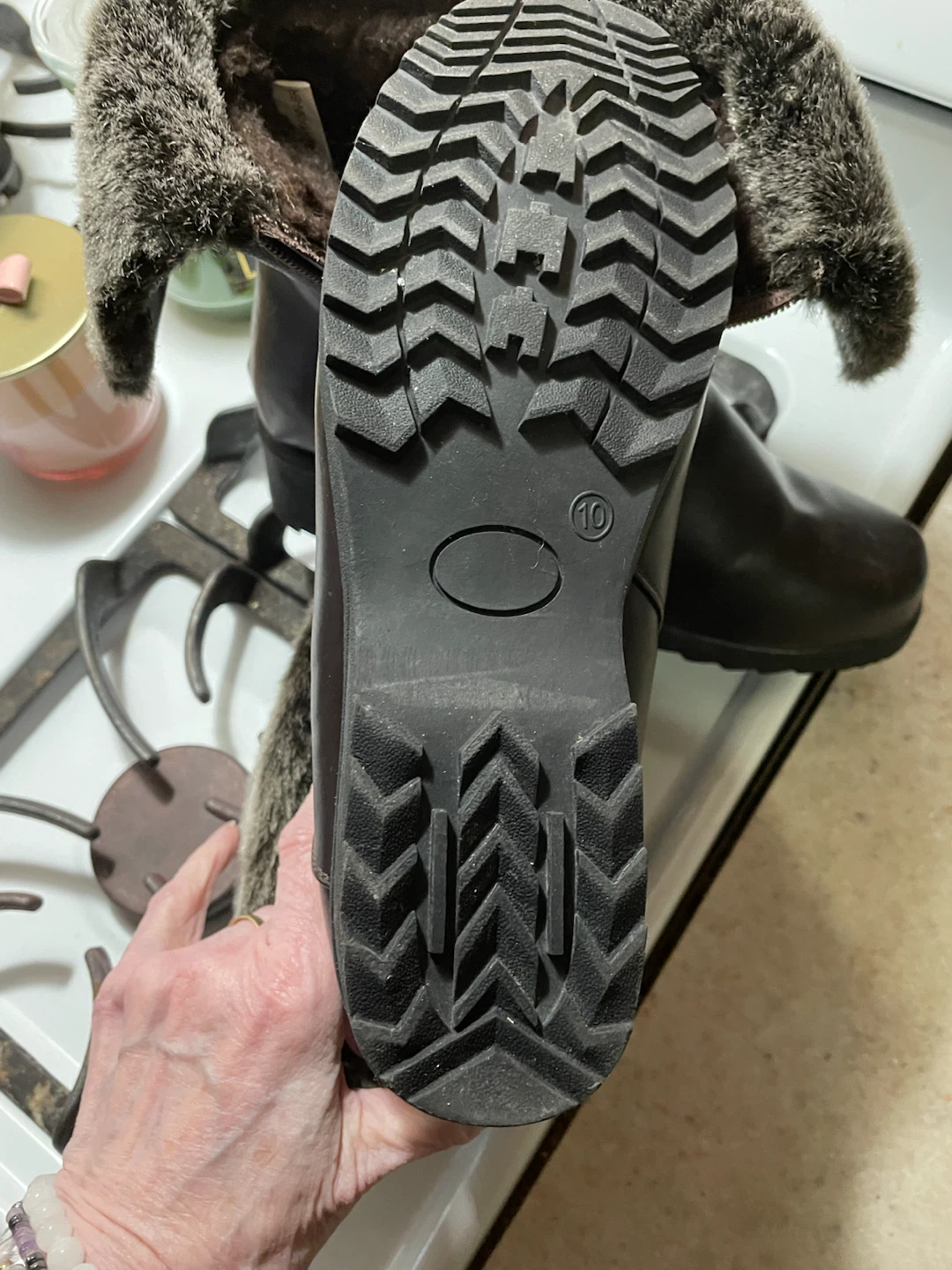 Brown Faux Fur Lined Winter Boots - photo 4