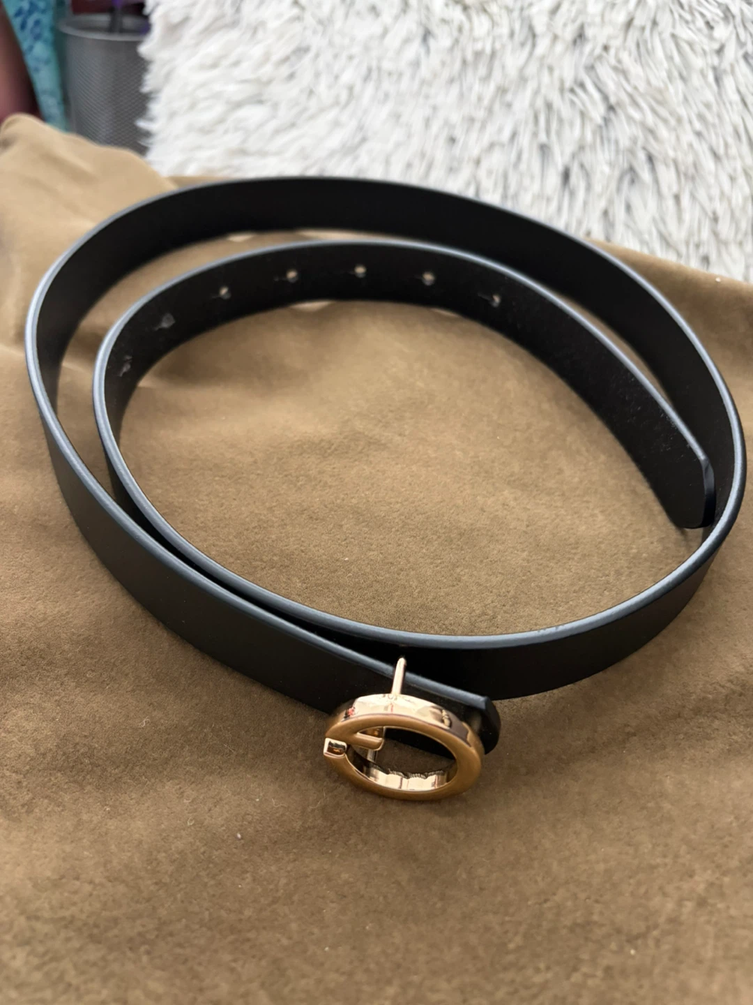 Black Belt with Gold G Buckle