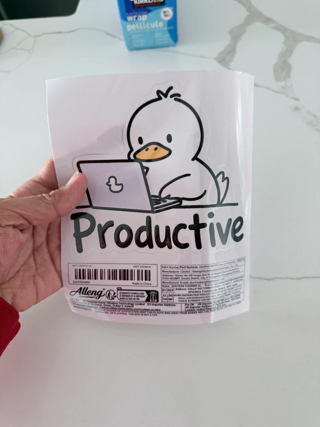 Productive Duck Sticker