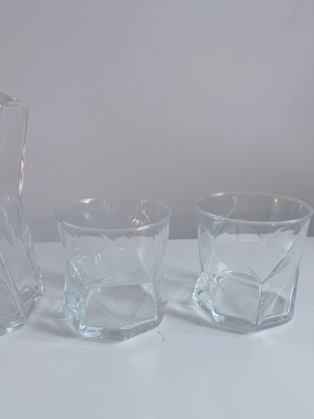Glass Decanter and Two Matching Glasses Set - photo 3