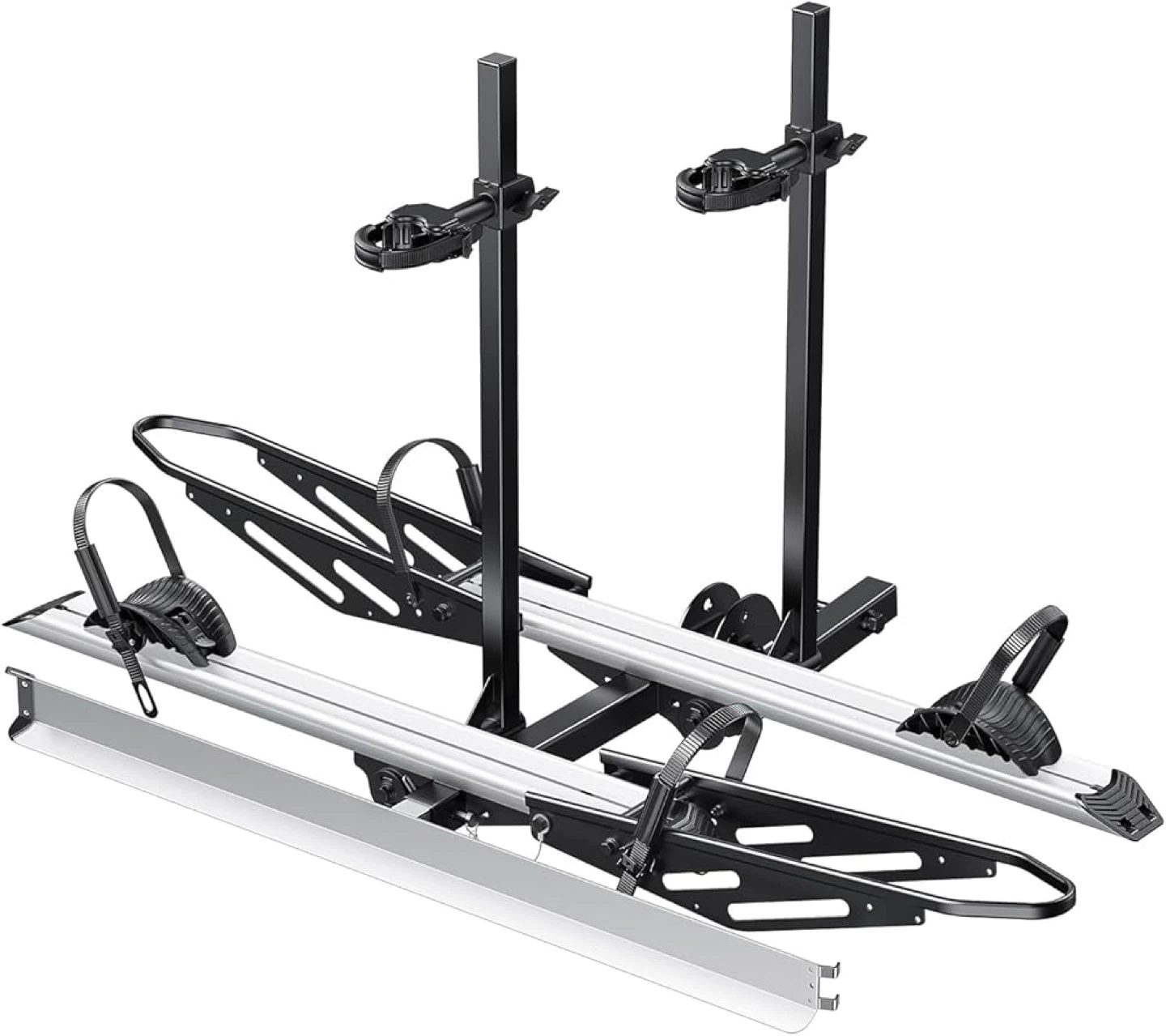 Young 2-Bike Ebike Hitch Rack with Ramp, 200 lbs