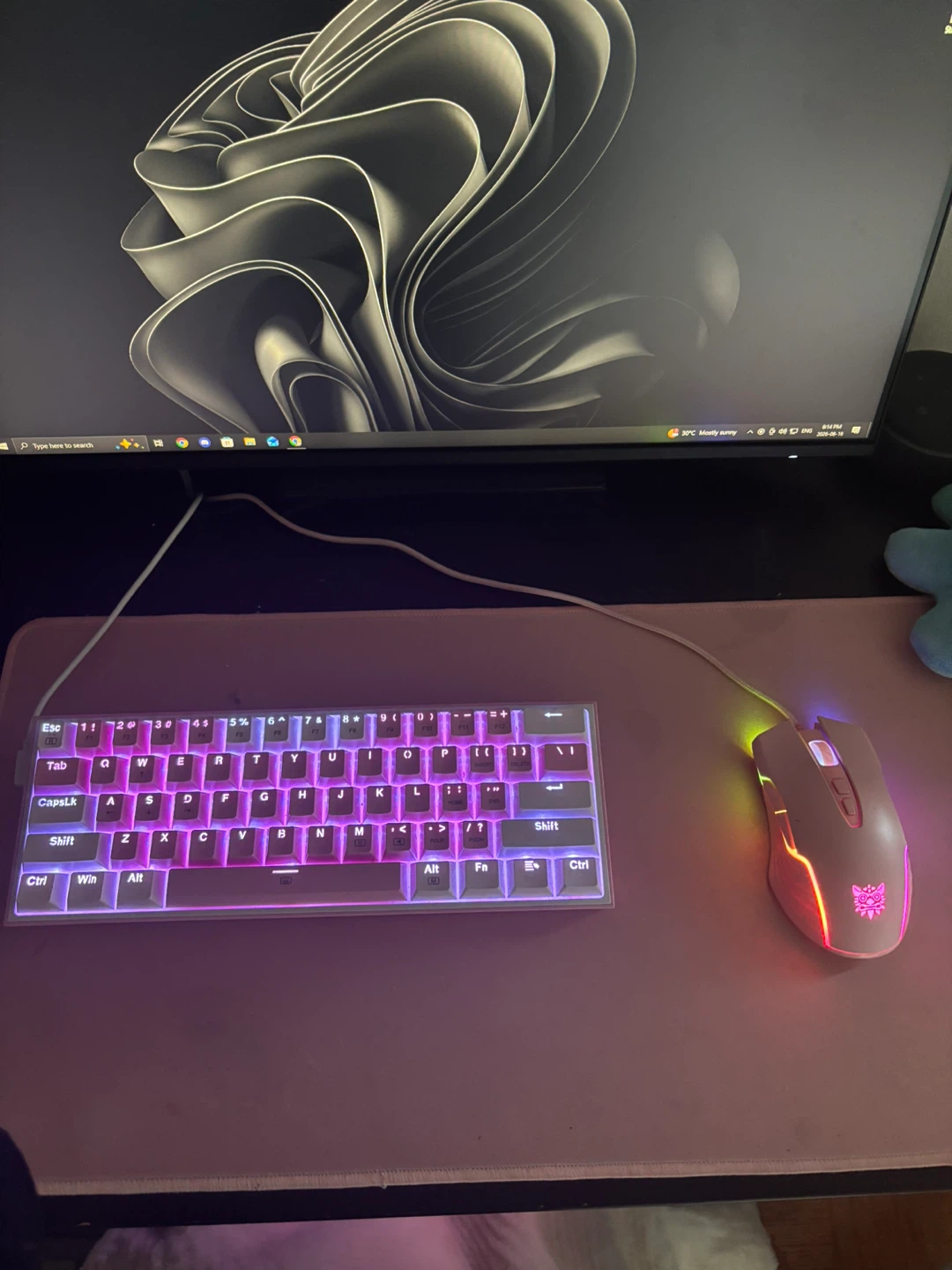 Compact RGB Gaming Keyboard and Mouse Set