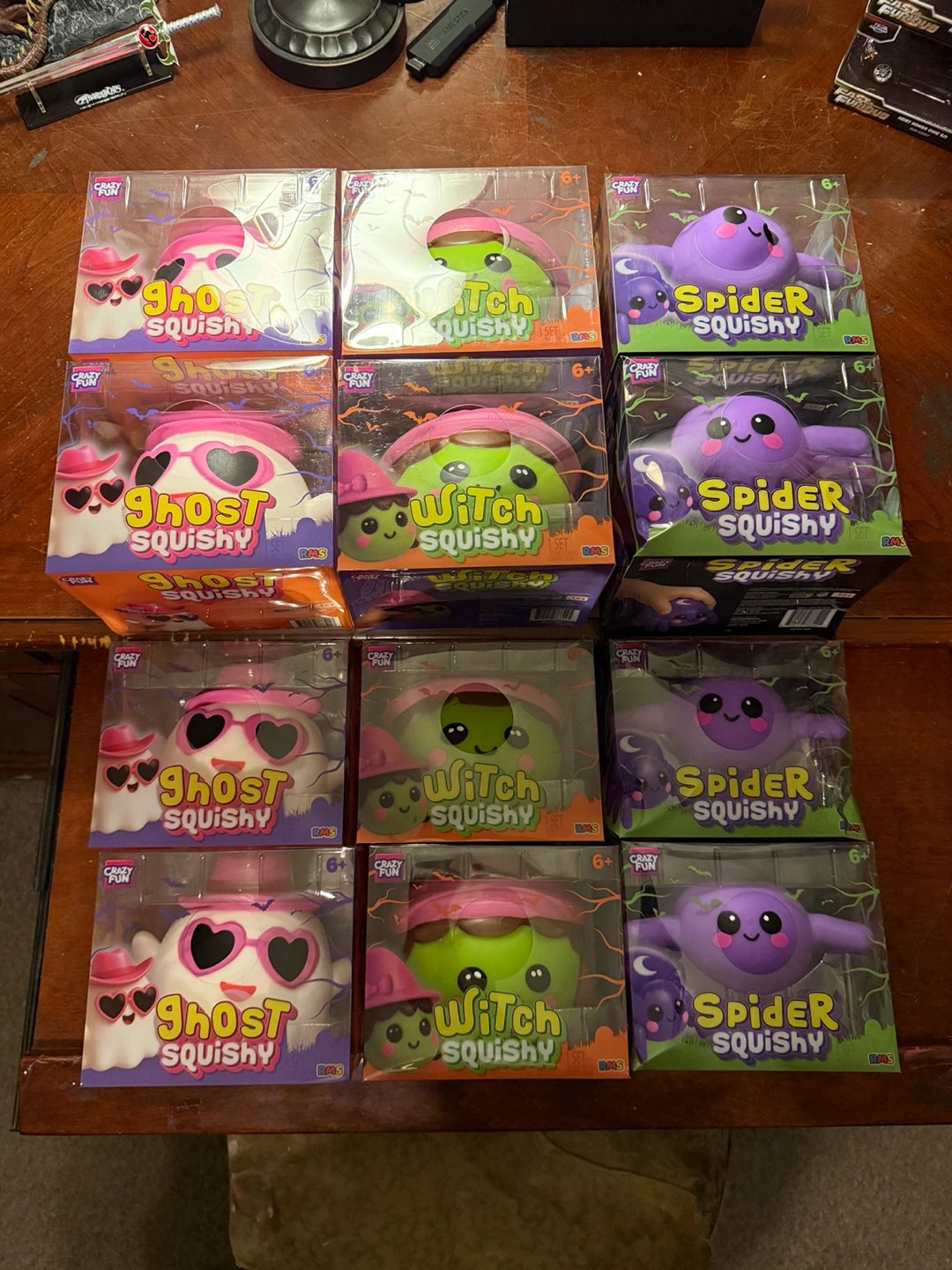 FULL 3-PIECE SET!! Lot of 12 - Crazy Fun Ghost + Spider + Witch