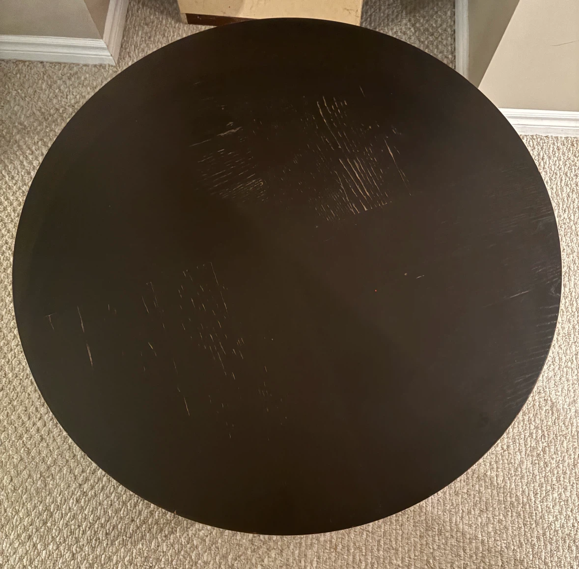IKEA - Black Round Wooden Coffee & End Table - photo 2