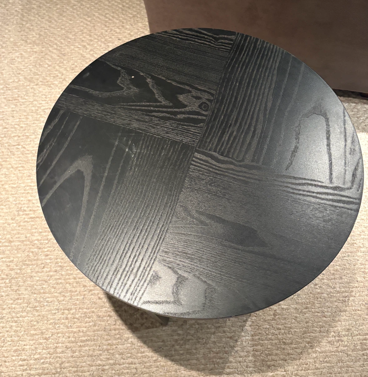 IKEA - Black Round Wooden Coffee & End Table - photo 4