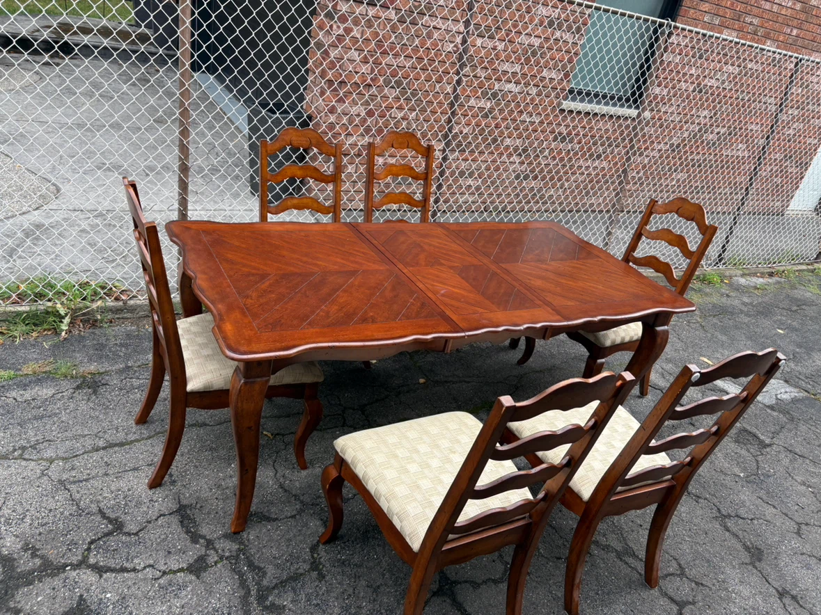 Wooden Dining Table and Chairs Set - photo 2
