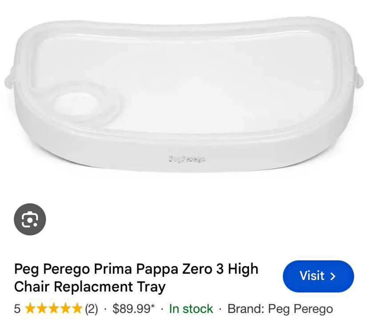 Peg Perego Prima Pappa Zero 3 High Chair Replacement Tray