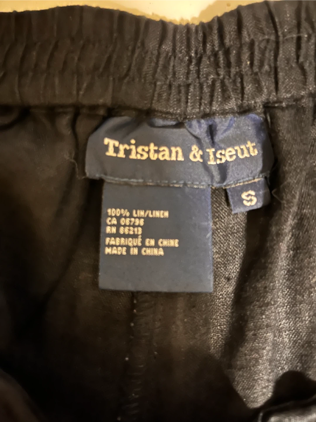100 % Linen Tristan & Iseut black linen wide-leg pants - photo 2
