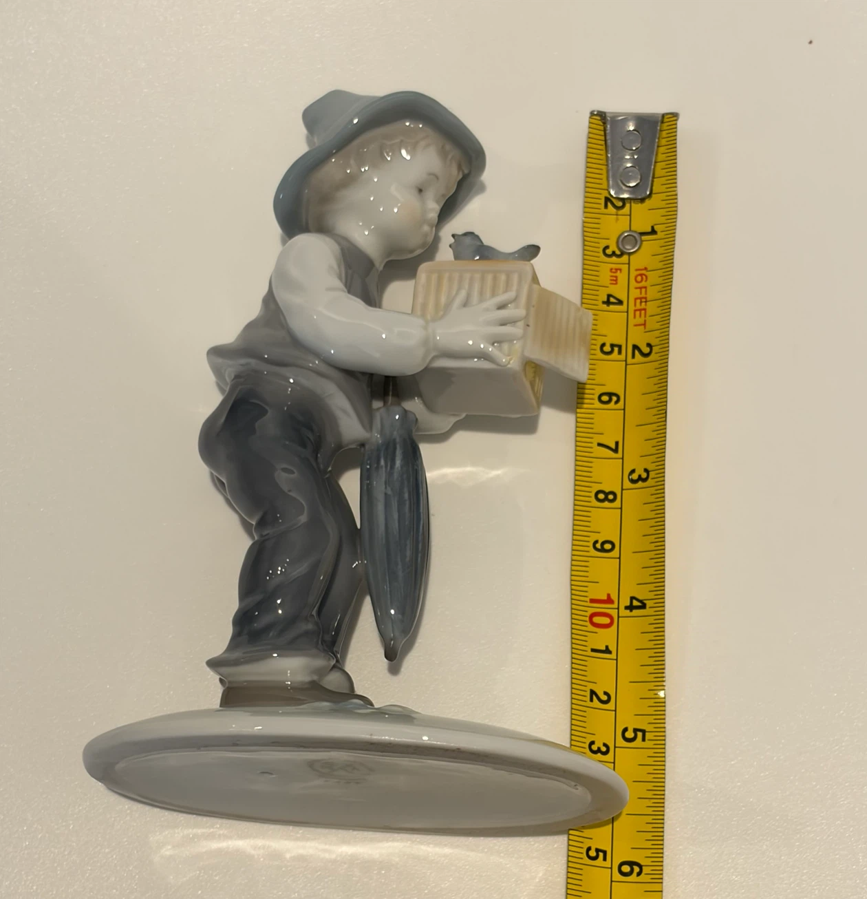Metzler & Ortloff Porcelain Figurine Boy with Bird