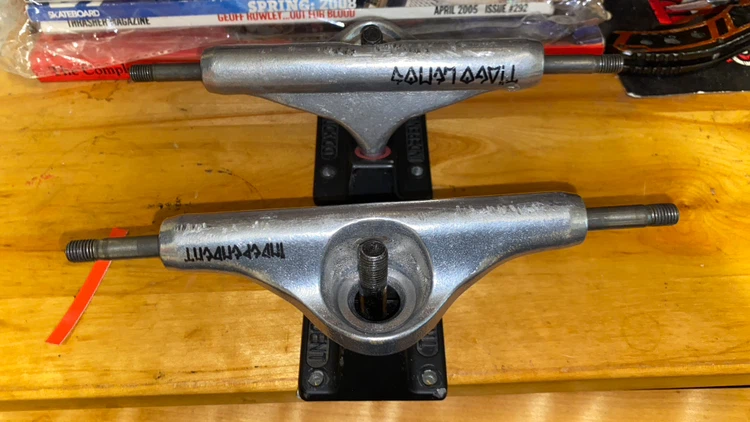 USED 8” independent skateboard trucks parts