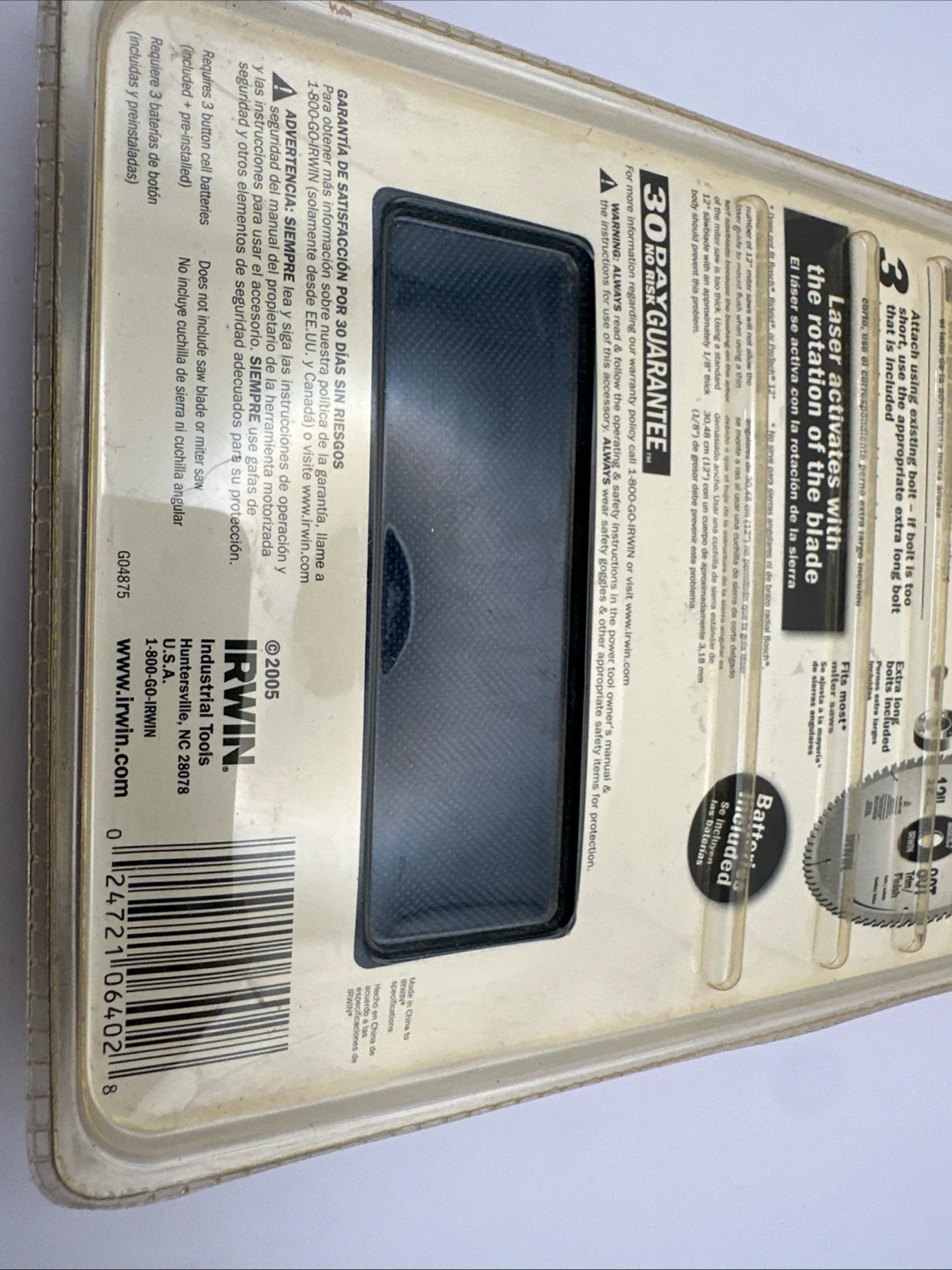 Irwin Miter Saw Laser Guide - photo 4