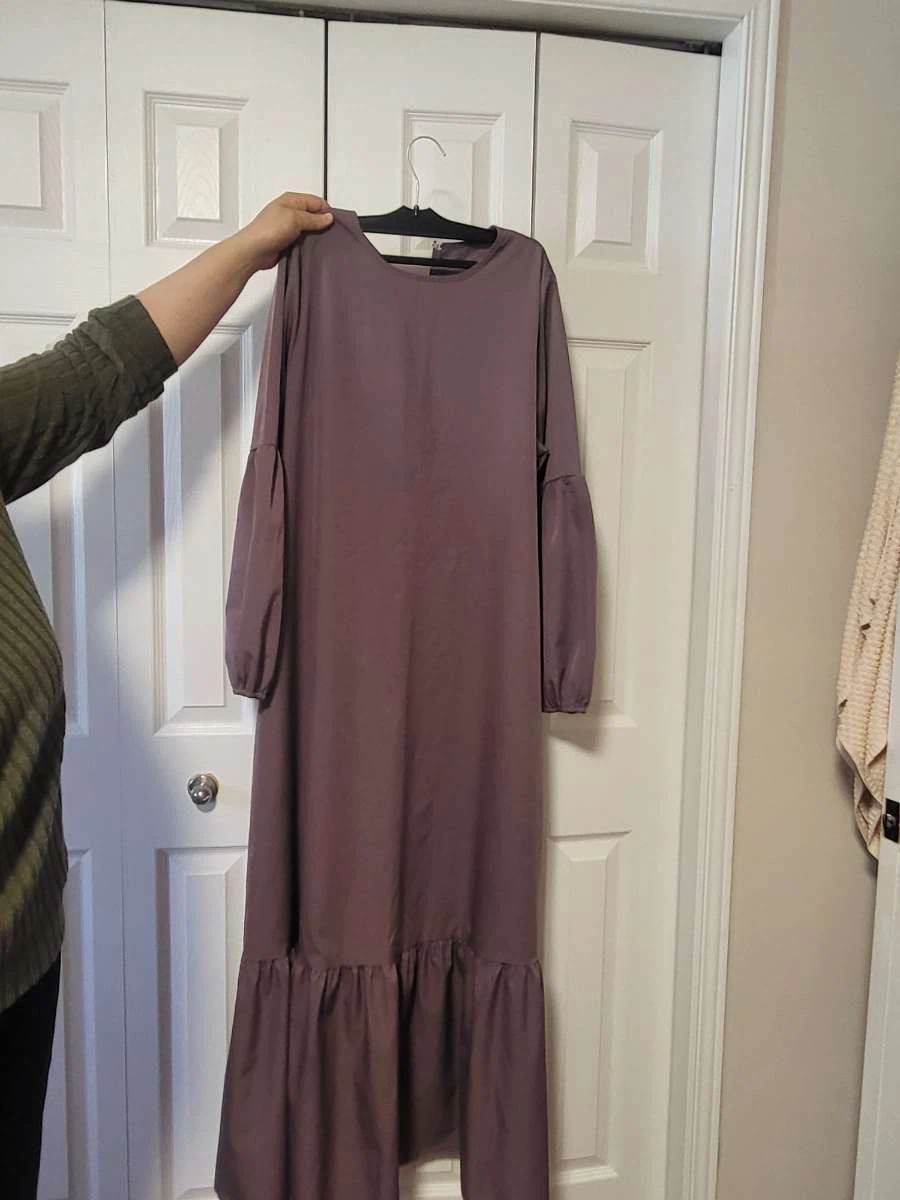 Purple Long Sleeve Dress