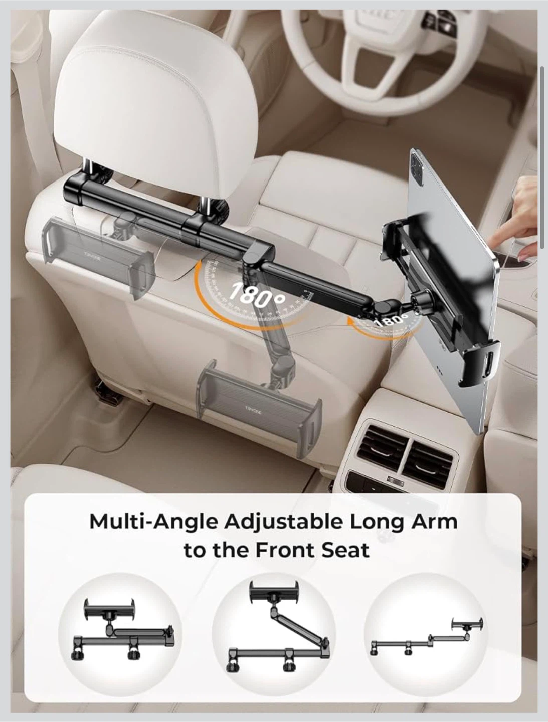 TRYONE Headrest Tablet Holder for Car - photo 5