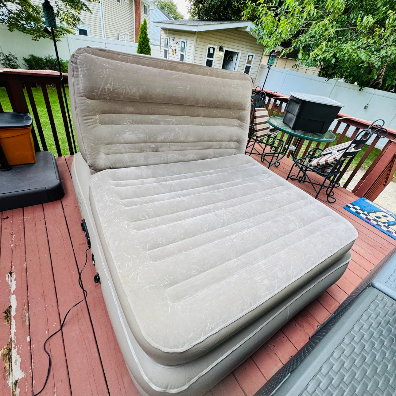 Insta-Flex Raised Air Bed with Backrest