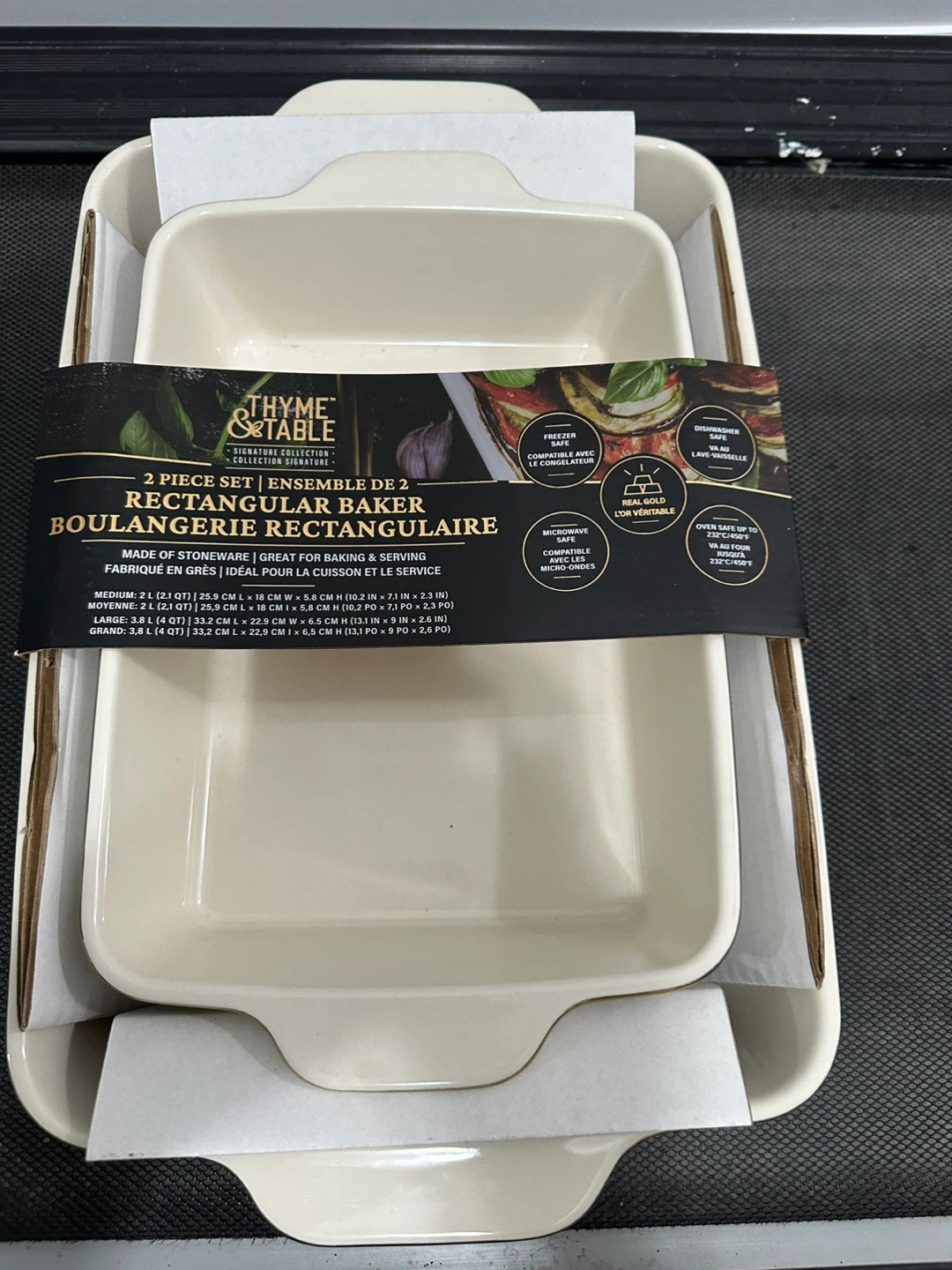 Thyme & Table 2-Piece Rectangular Baker Set