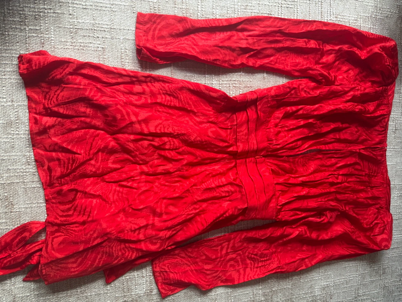 Ronny Kobo Red Jacquard Mini Dress Size S - photo 5