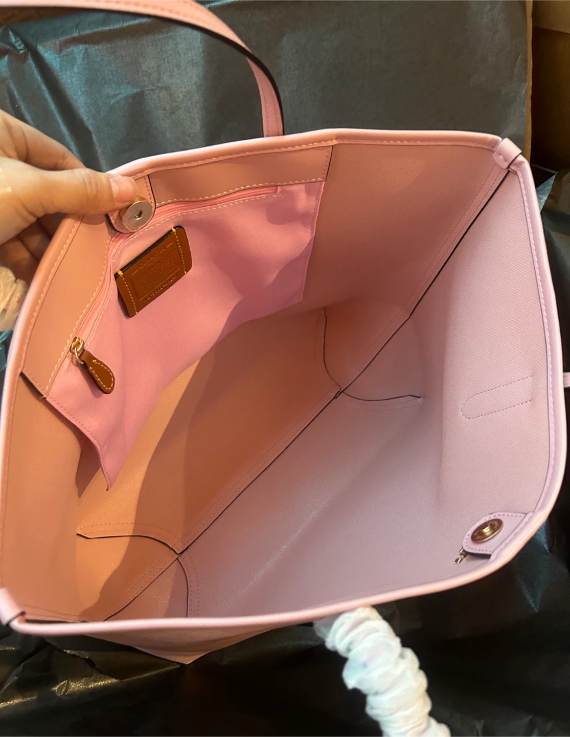Coach Pink Signature Tote Bag - photo 2