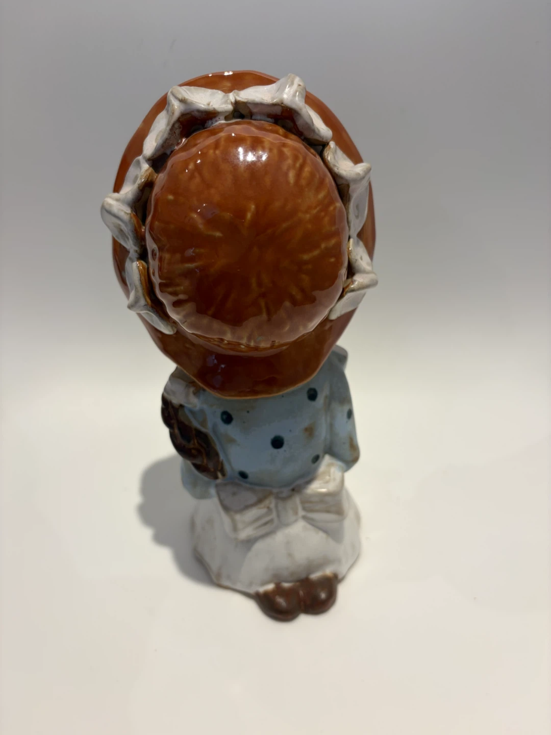 Ceramic Girl with Basket Figurine - photo 4