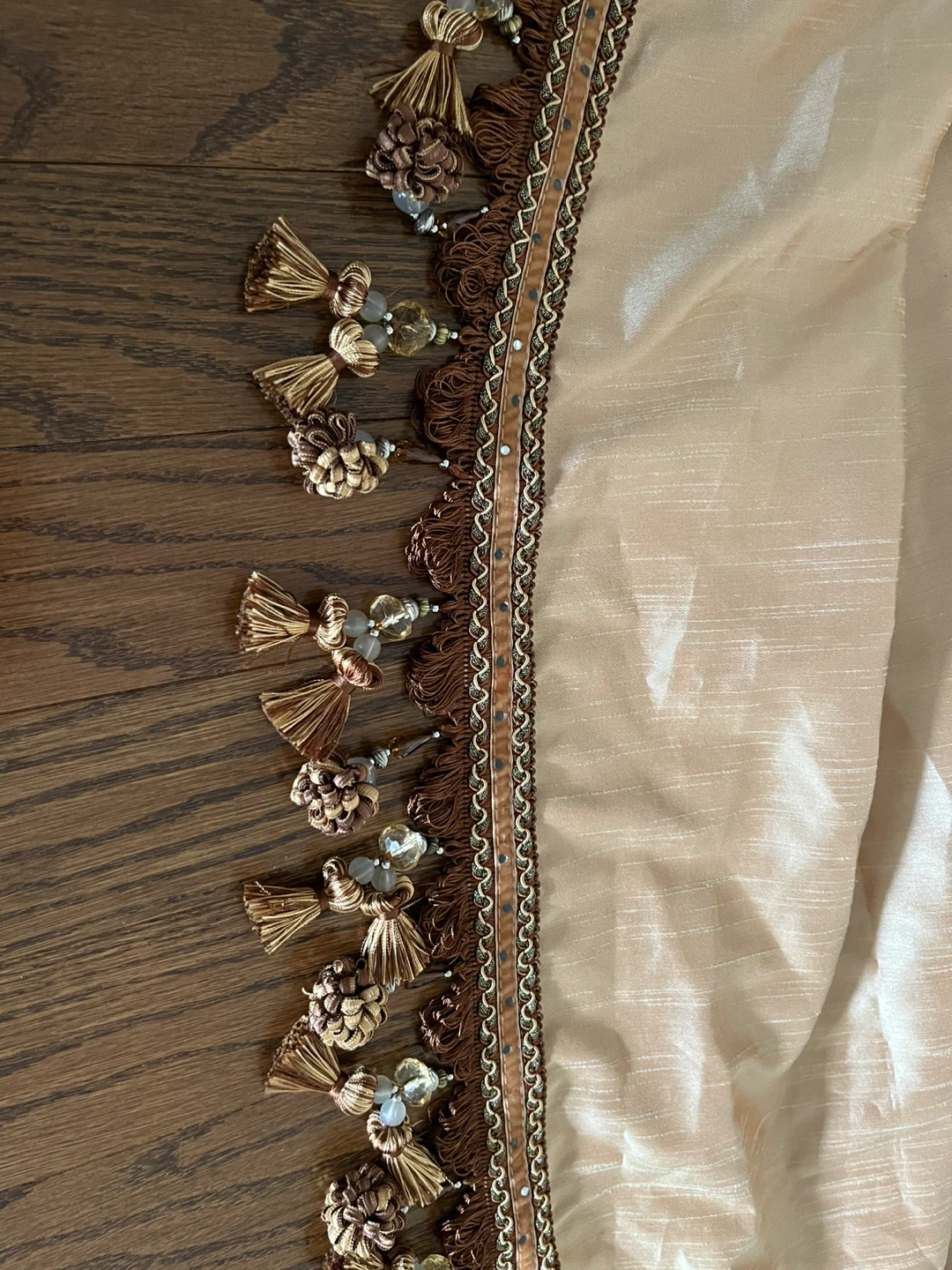 Decorative Gold Window Valance with Tassels - photo 4