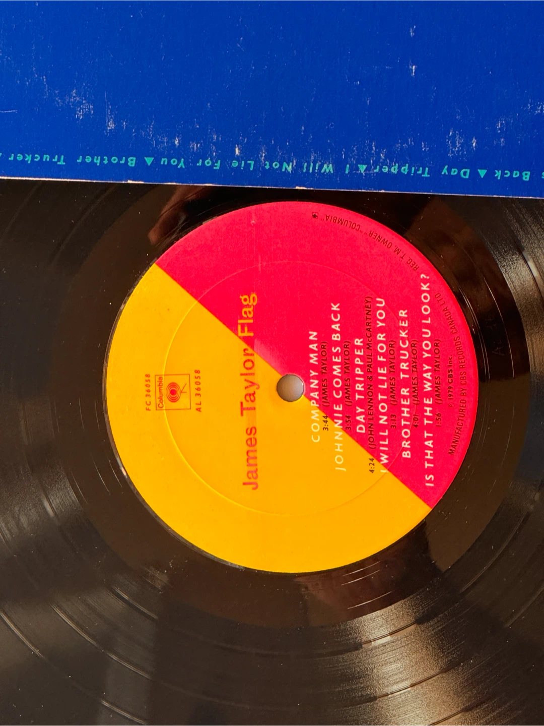 James Taylor Flag Vinyl Record - photo 3