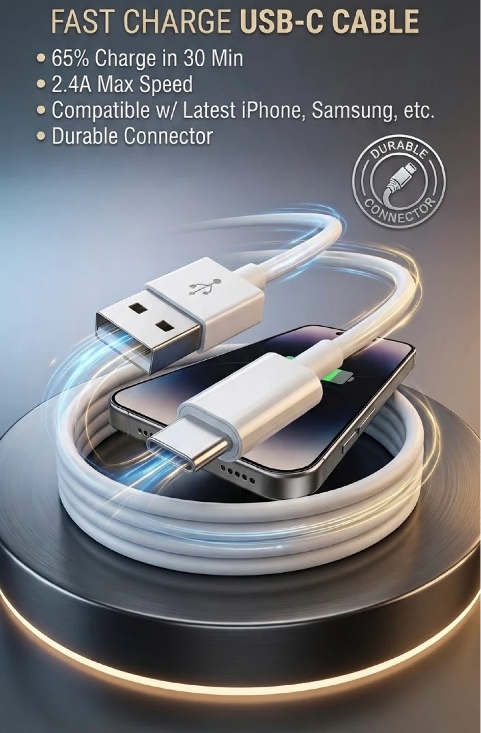 Fast Charge USB-C Cable - photo 2