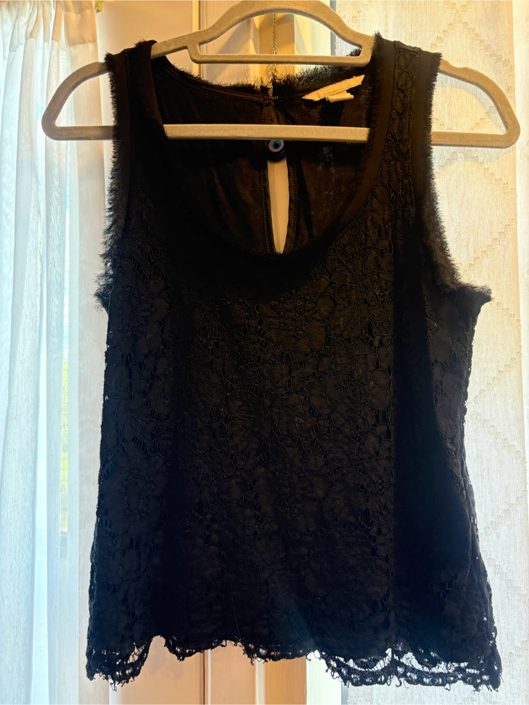 Banana Republic Black Lace Sleeveless Top XS