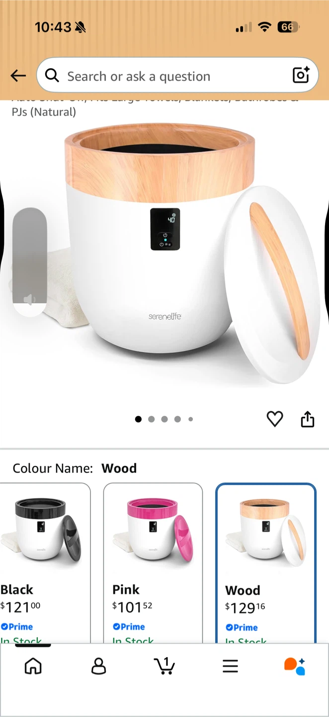 Serenelife Wood Towel Warmer