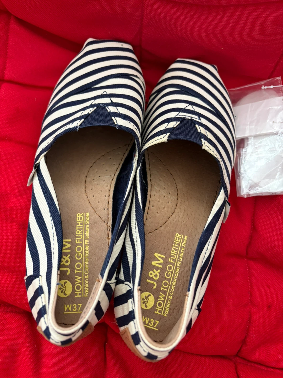 J&M Striped Casual Shoes Navy Size 37 - photo 5