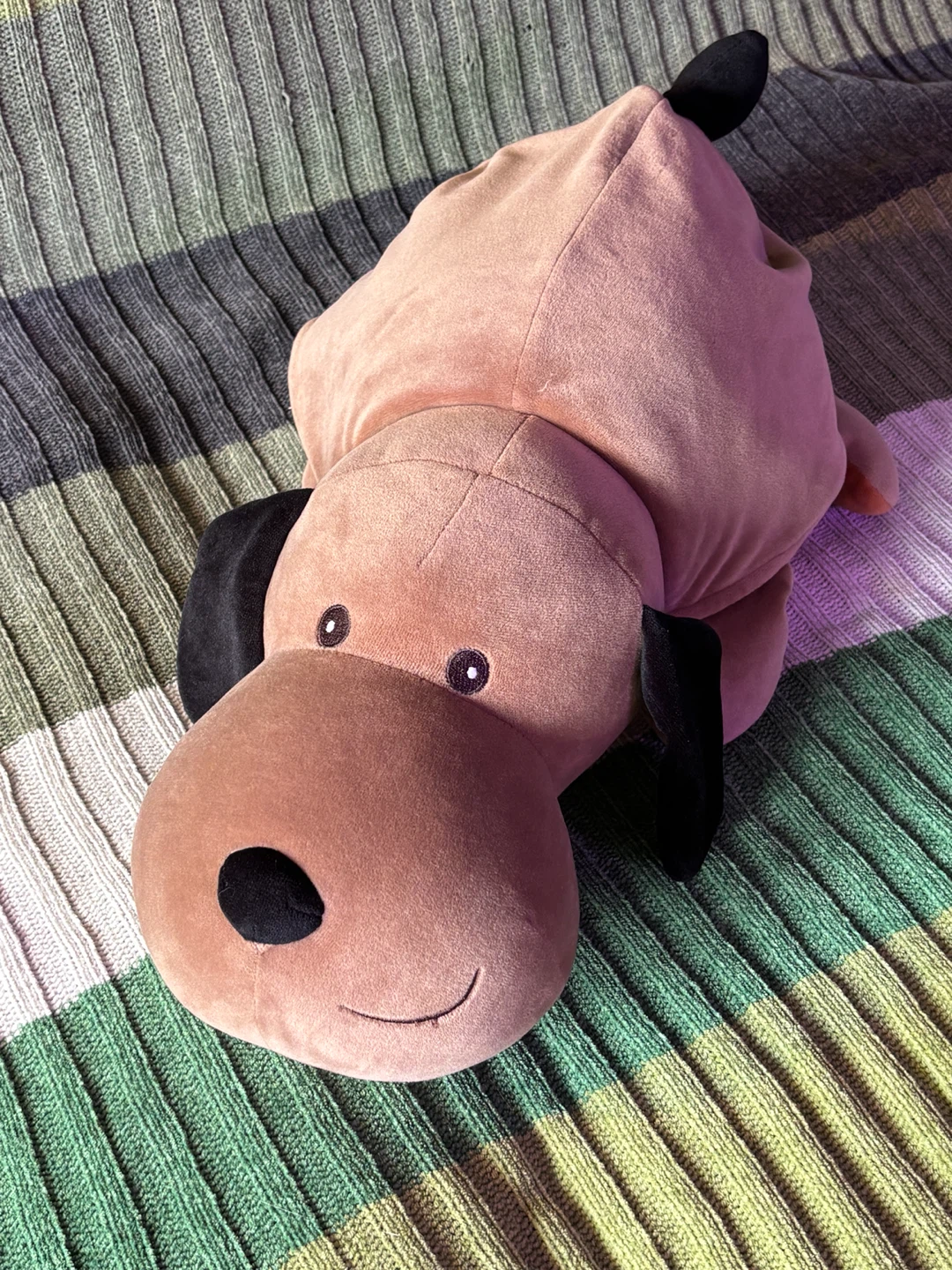 MinisoLife Reversible Brown Dog Plush Toy - photo 2