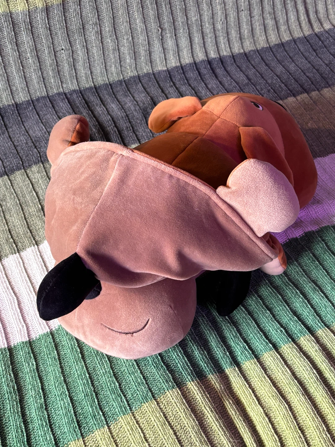 MinisoLife Reversible Brown Dog Plush Toy - photo 3