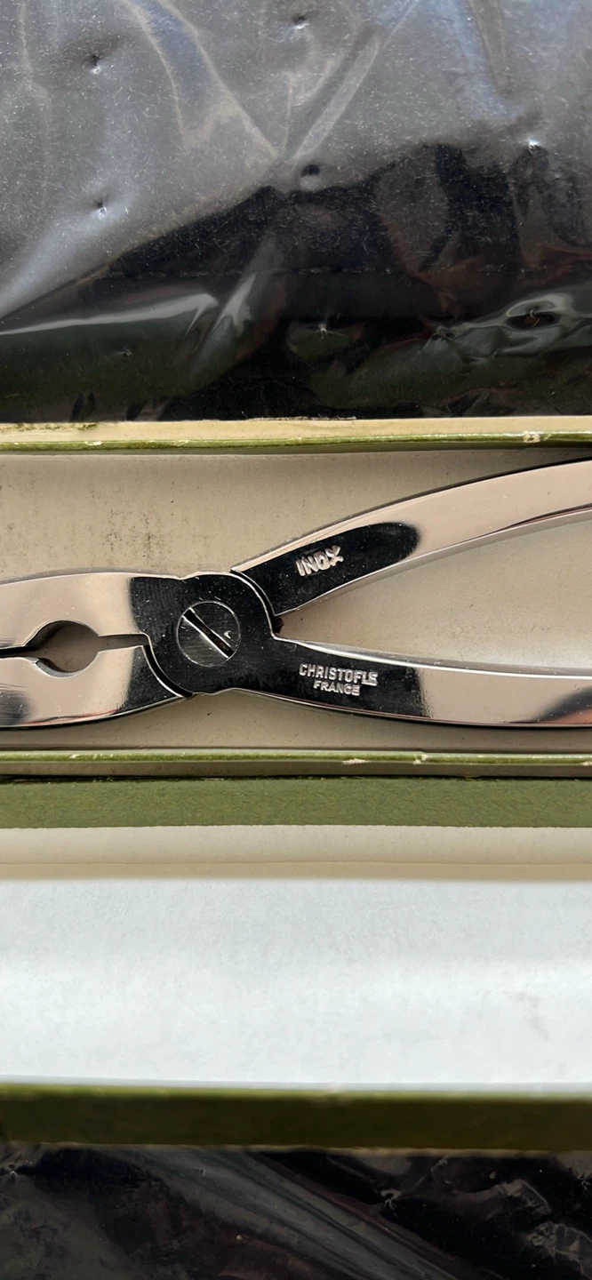 Christofle France Stainless Steel Lobster Tongs