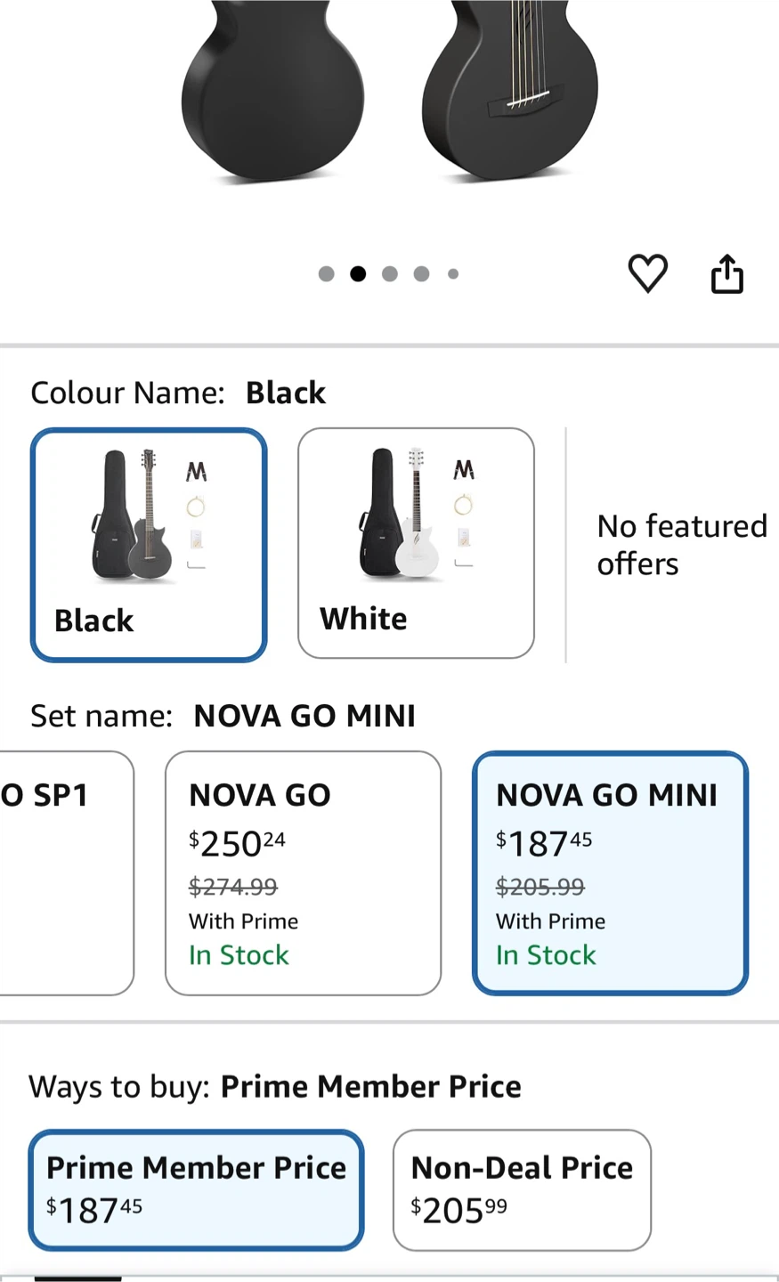 Enya Nova Go Mini Carbon Fiber Acoustic Guitar - photo 3