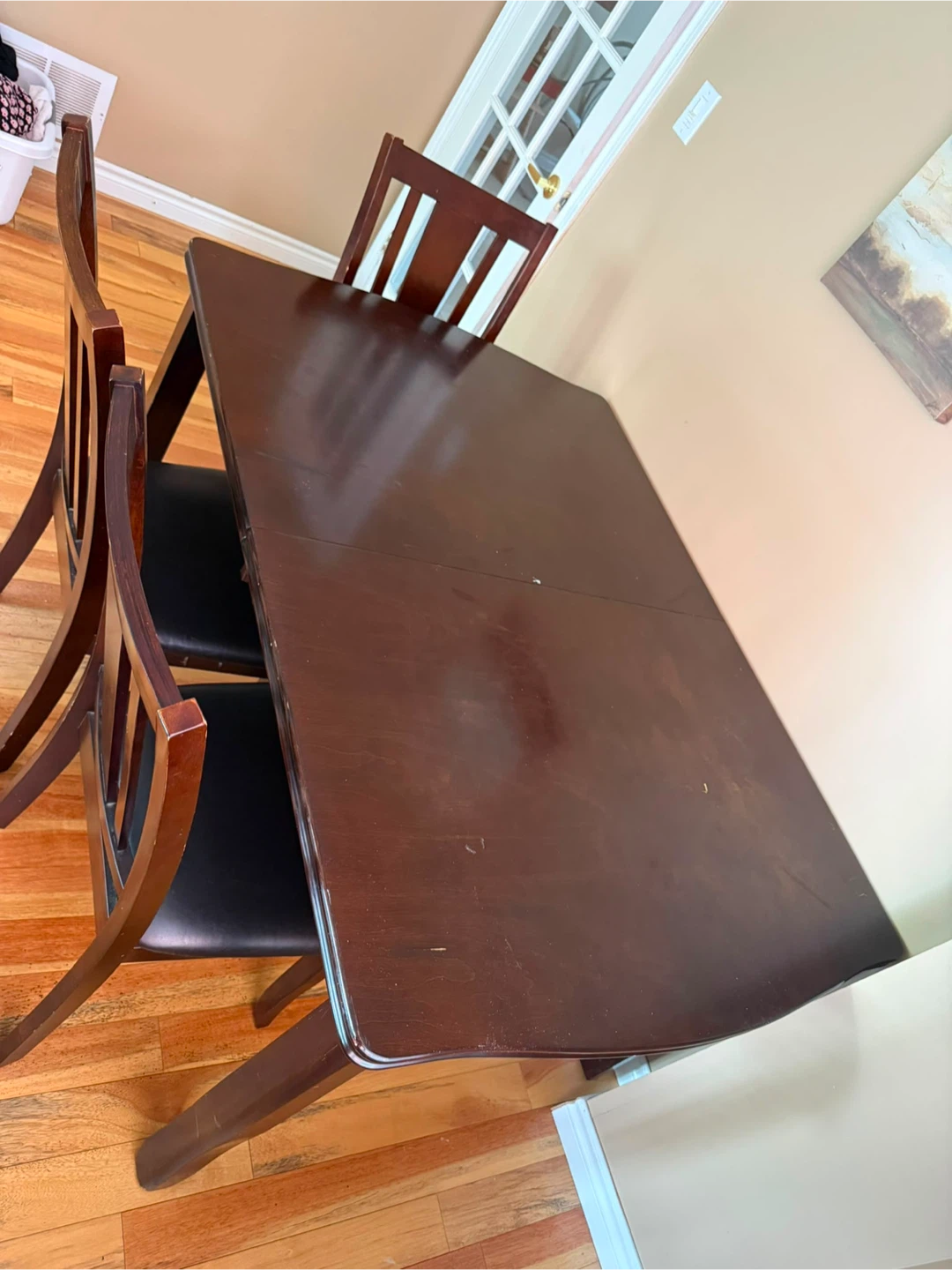 Dark Wood Dining Table and Chairs - photo 2
