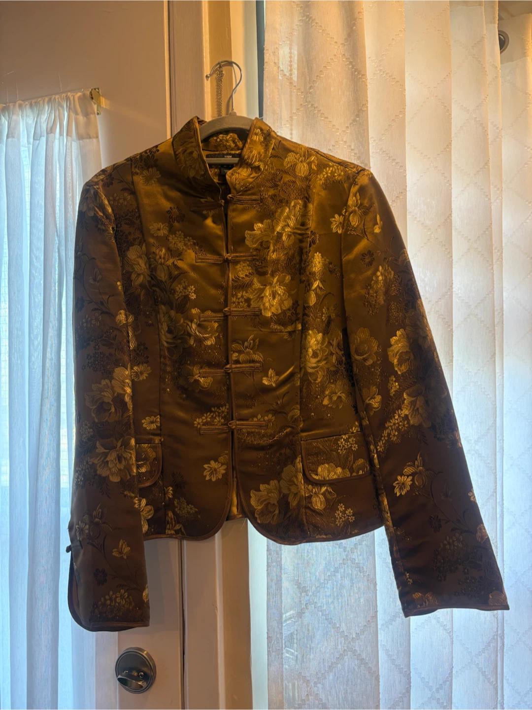 Gold Brocade Asian Style Jacket