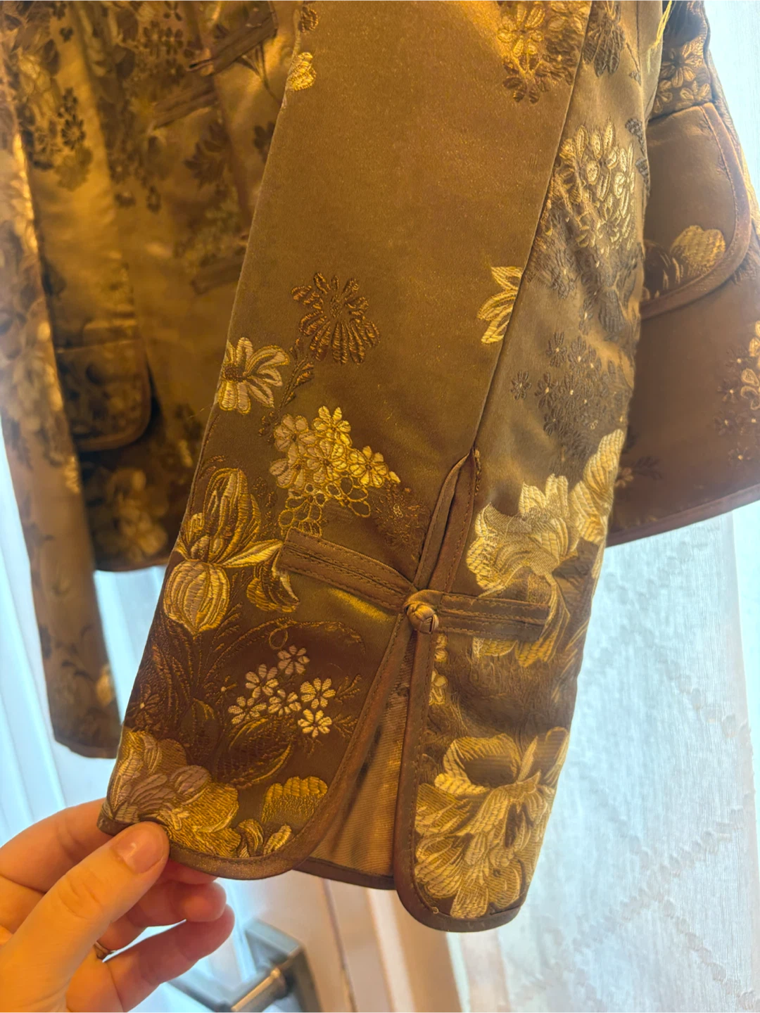 Gold Brocade Asian Style Jacket - photo 2