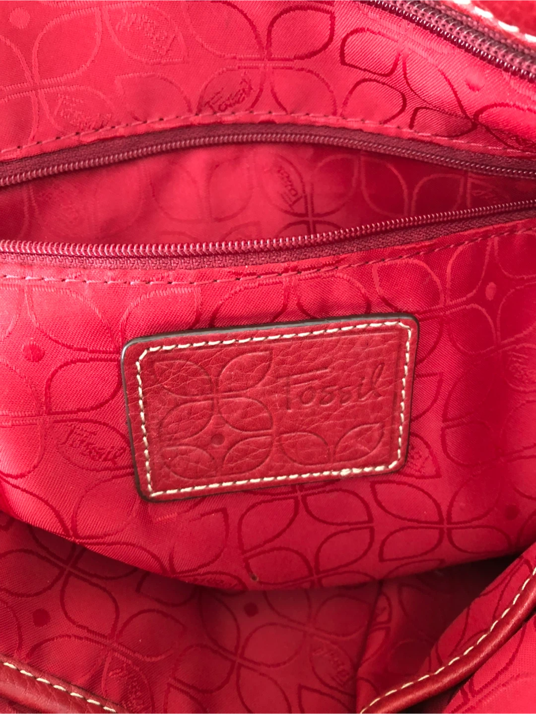Red Fossil Leather Handbag - photo 2