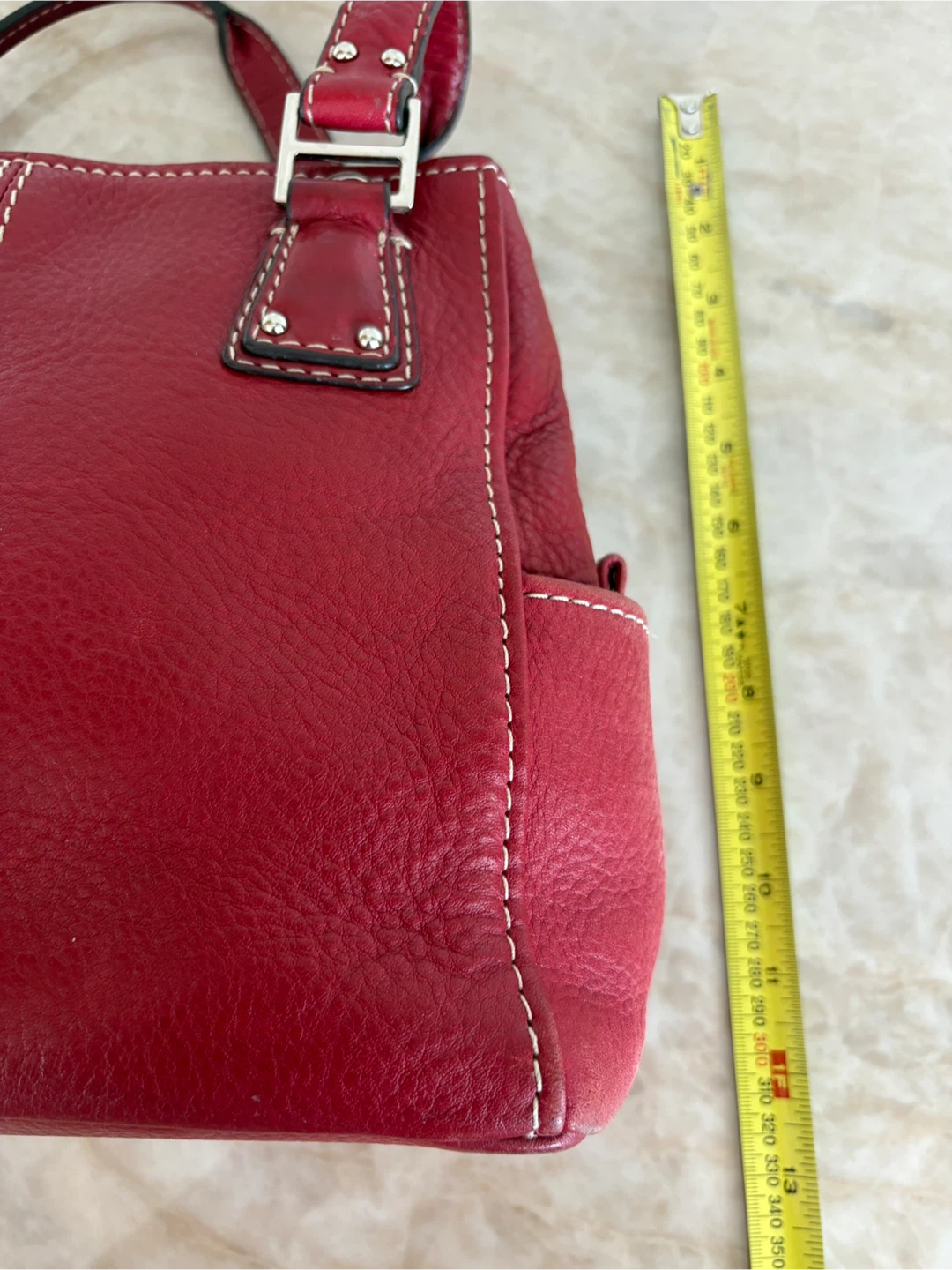Red Fossil Leather Handbag - photo 5
